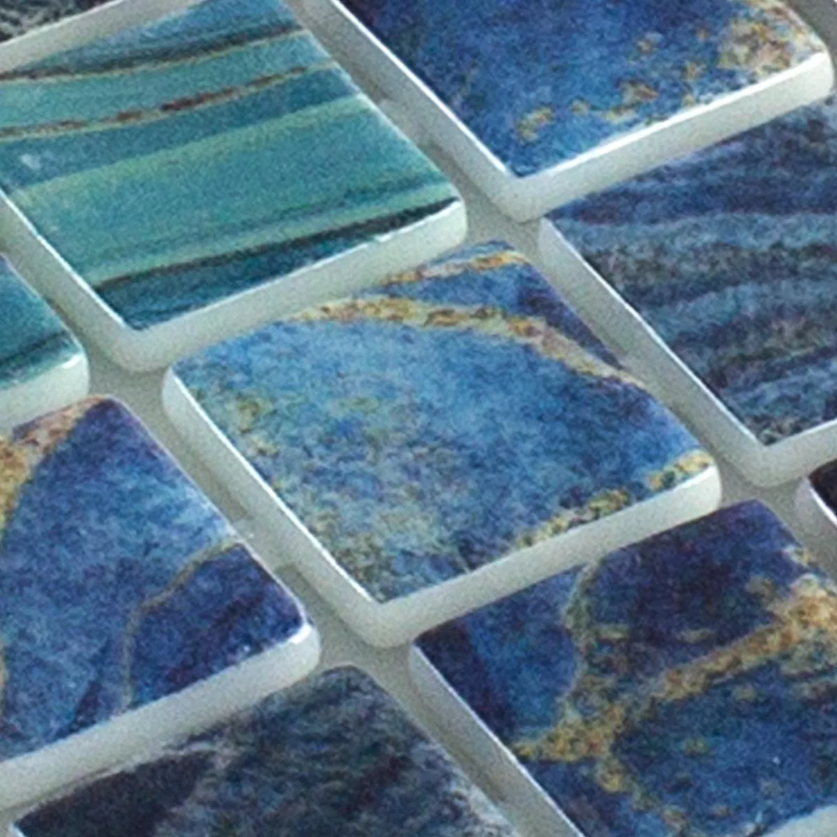 Sample Glass Mosaic Swimming Pool Baltic Blue Cyan