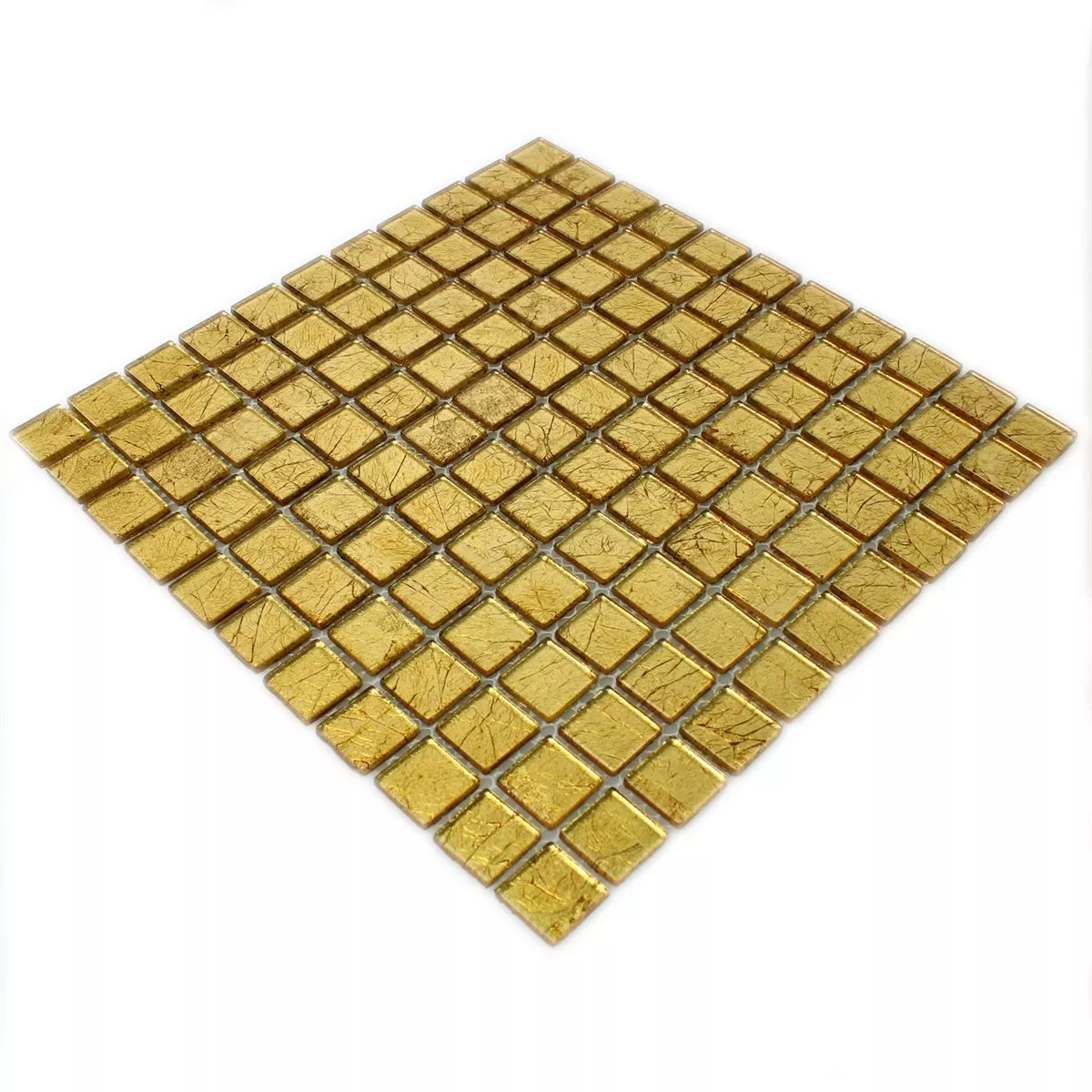 Sample Mosaic Tiles Glass Gold Structured