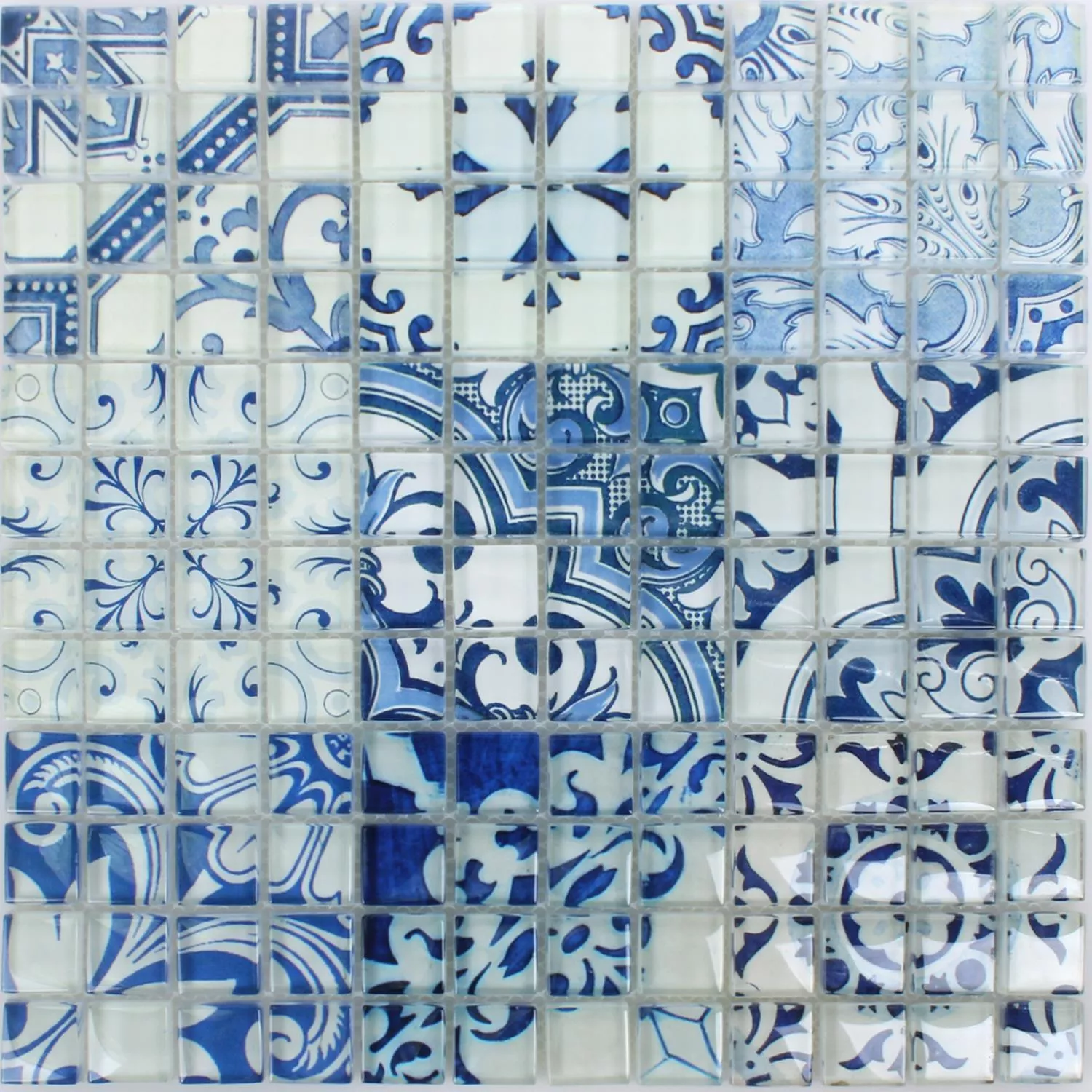 Sample Mosaic Tiles Glass Inspiration Blue