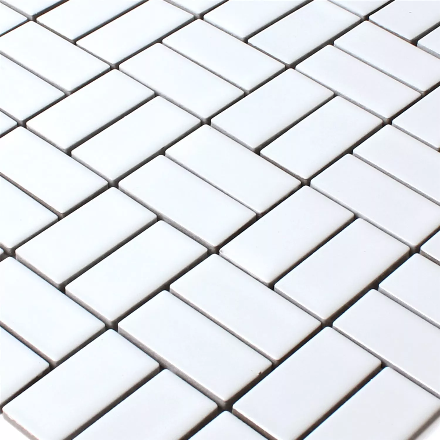 Mosaic Tiles Ceramic Cristianos White Mat