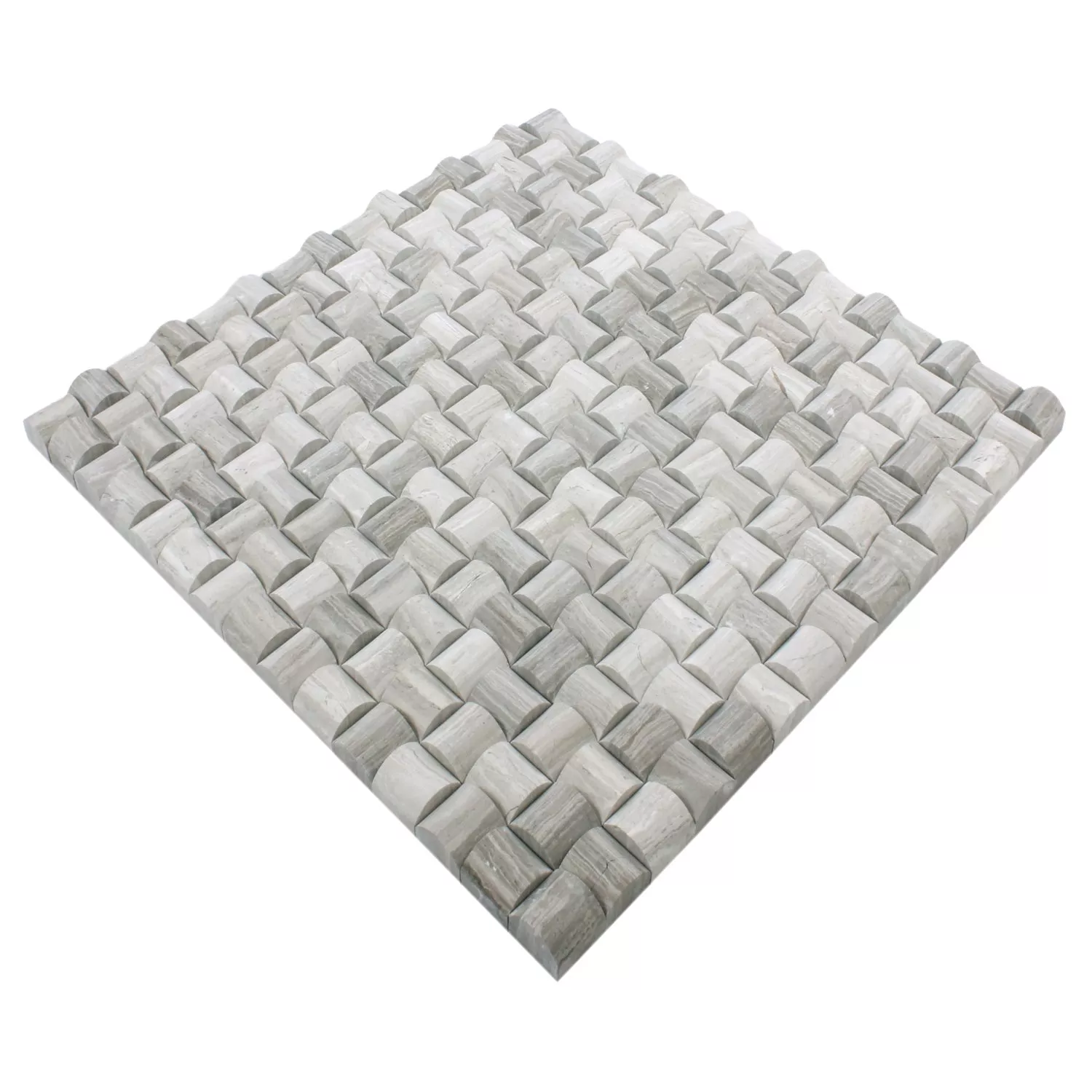 Mosaic Tiles Natural Stone Everest 3D Grey