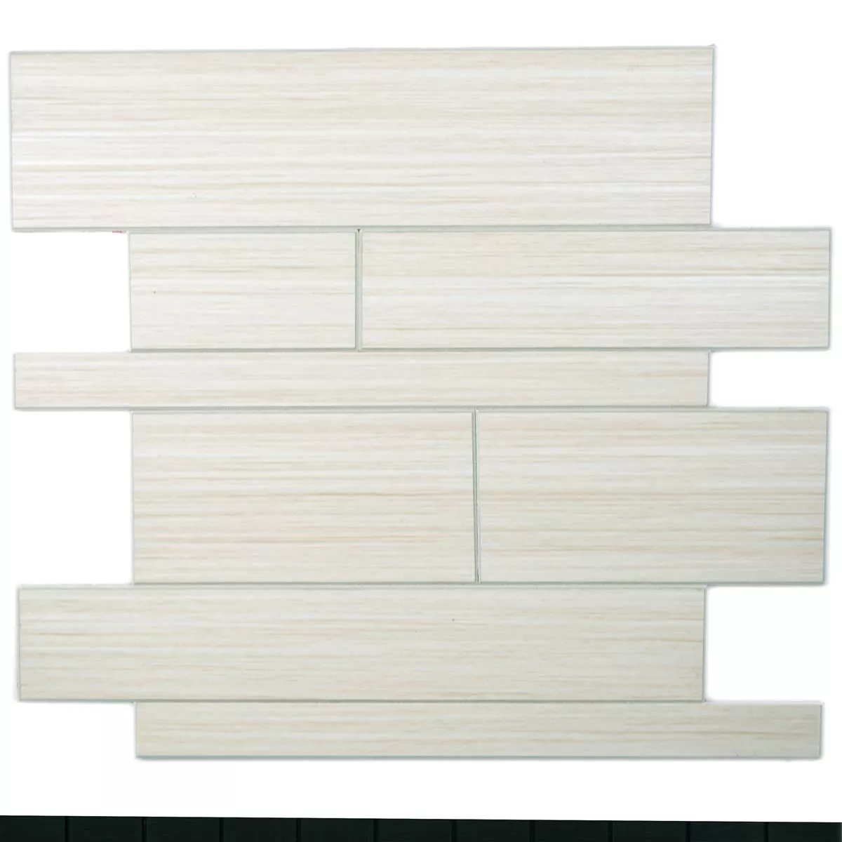 Wood Optic Mosaic Tiles Fairmont Self Adhesive White