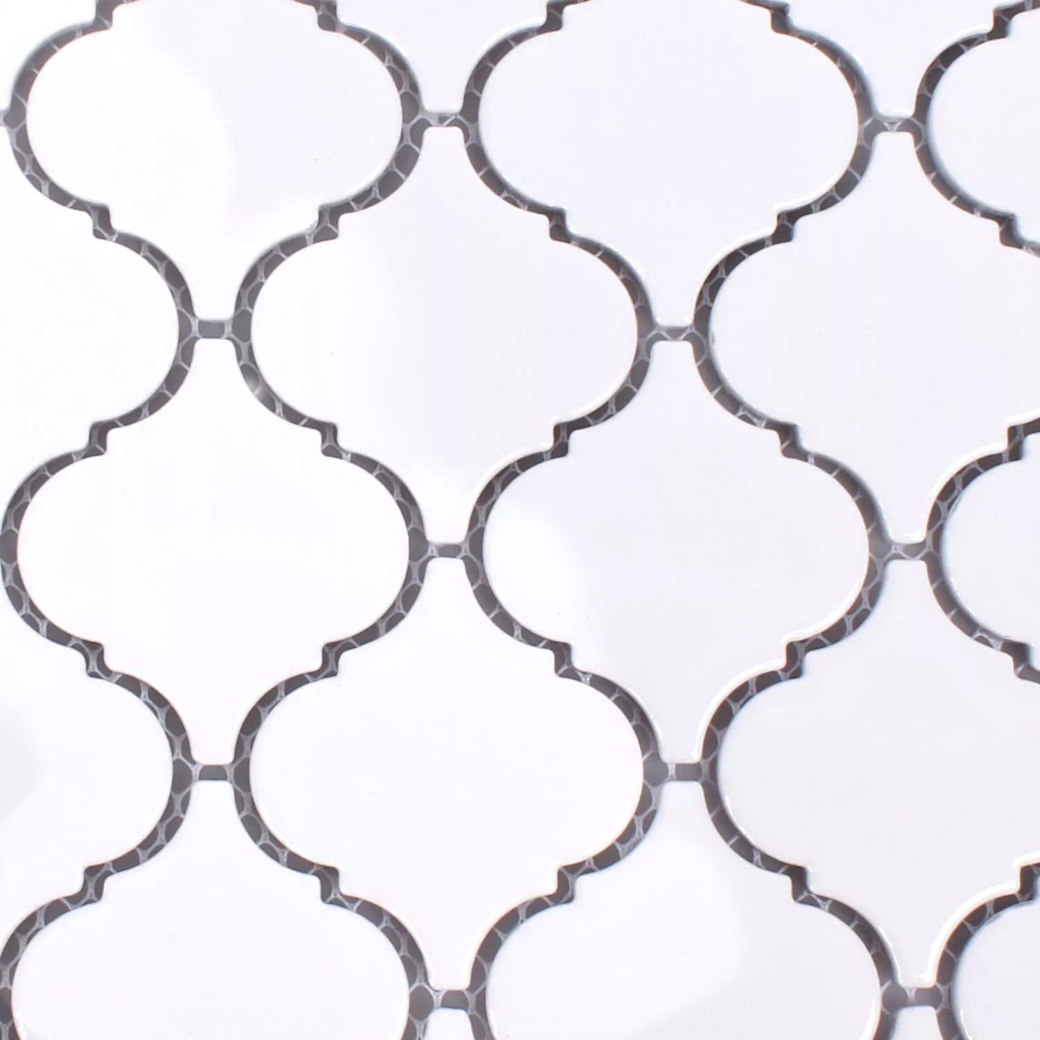 Mosaic Tiles Ceramic Florentiner White Glossy