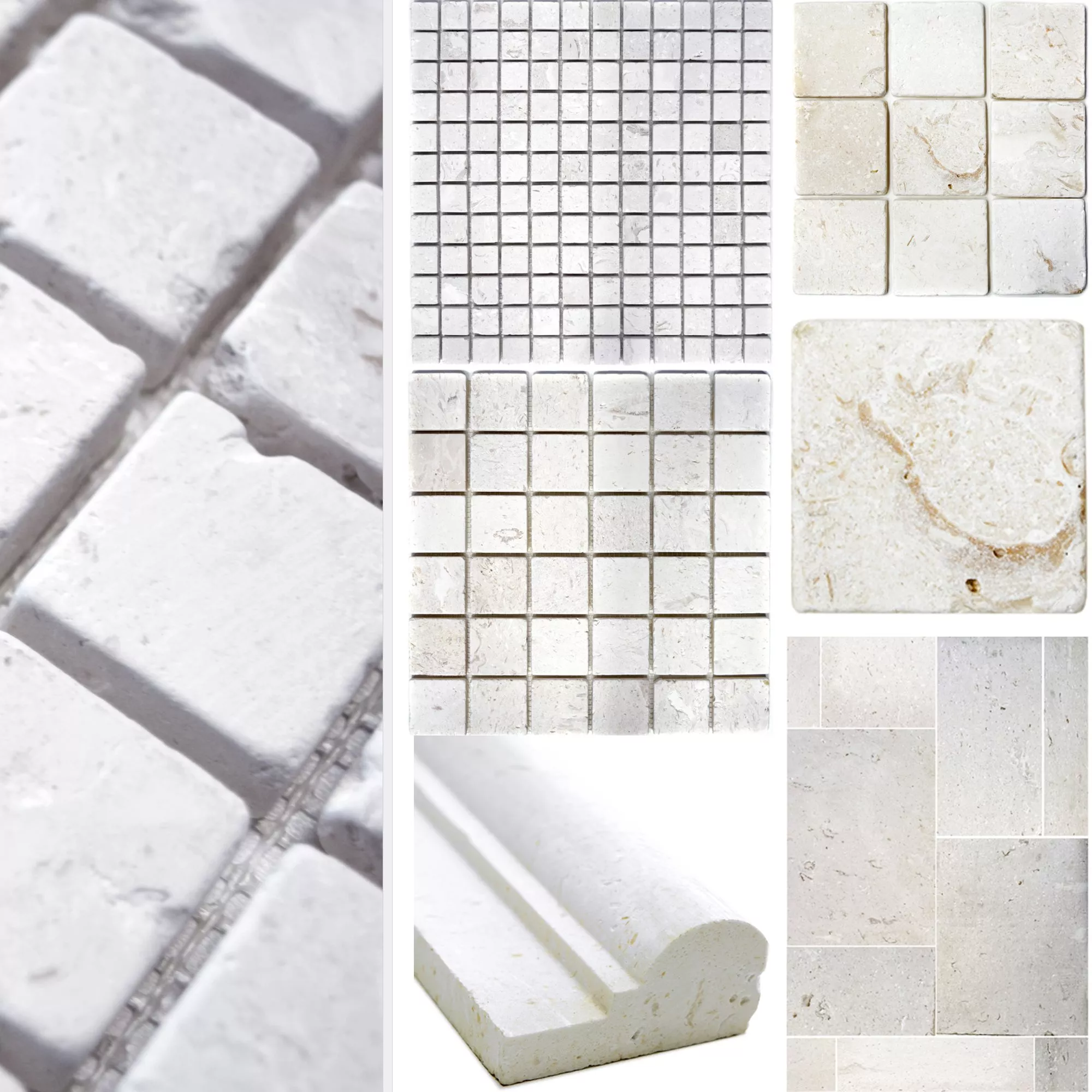Sample Natural Stone Tiles Limestone Allerona White