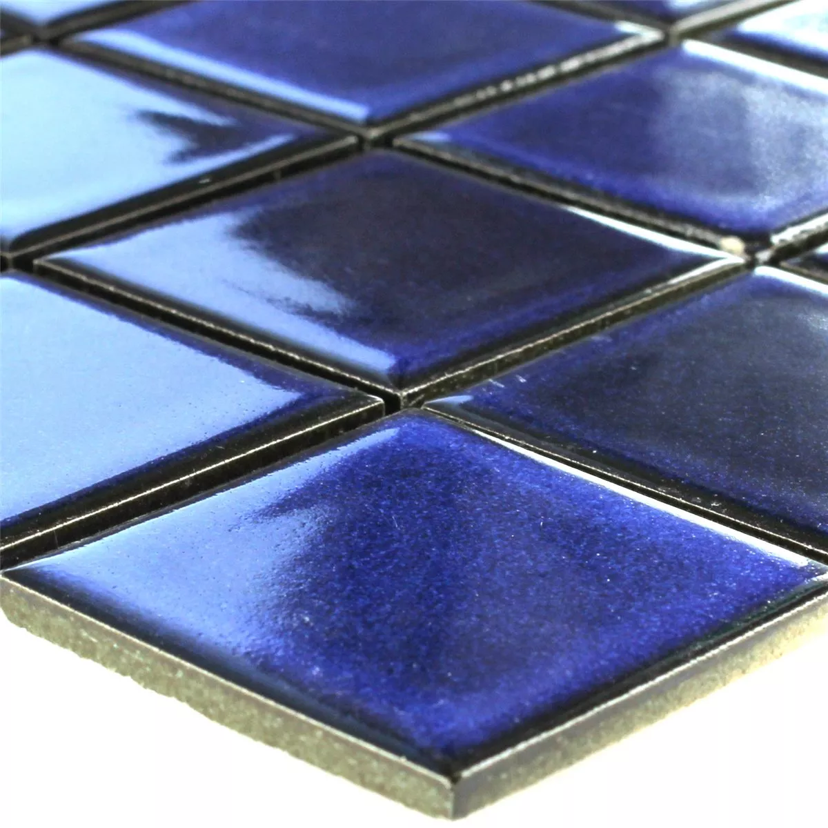 Sample Mosaic Tiles CeramicMirror Blue Uni