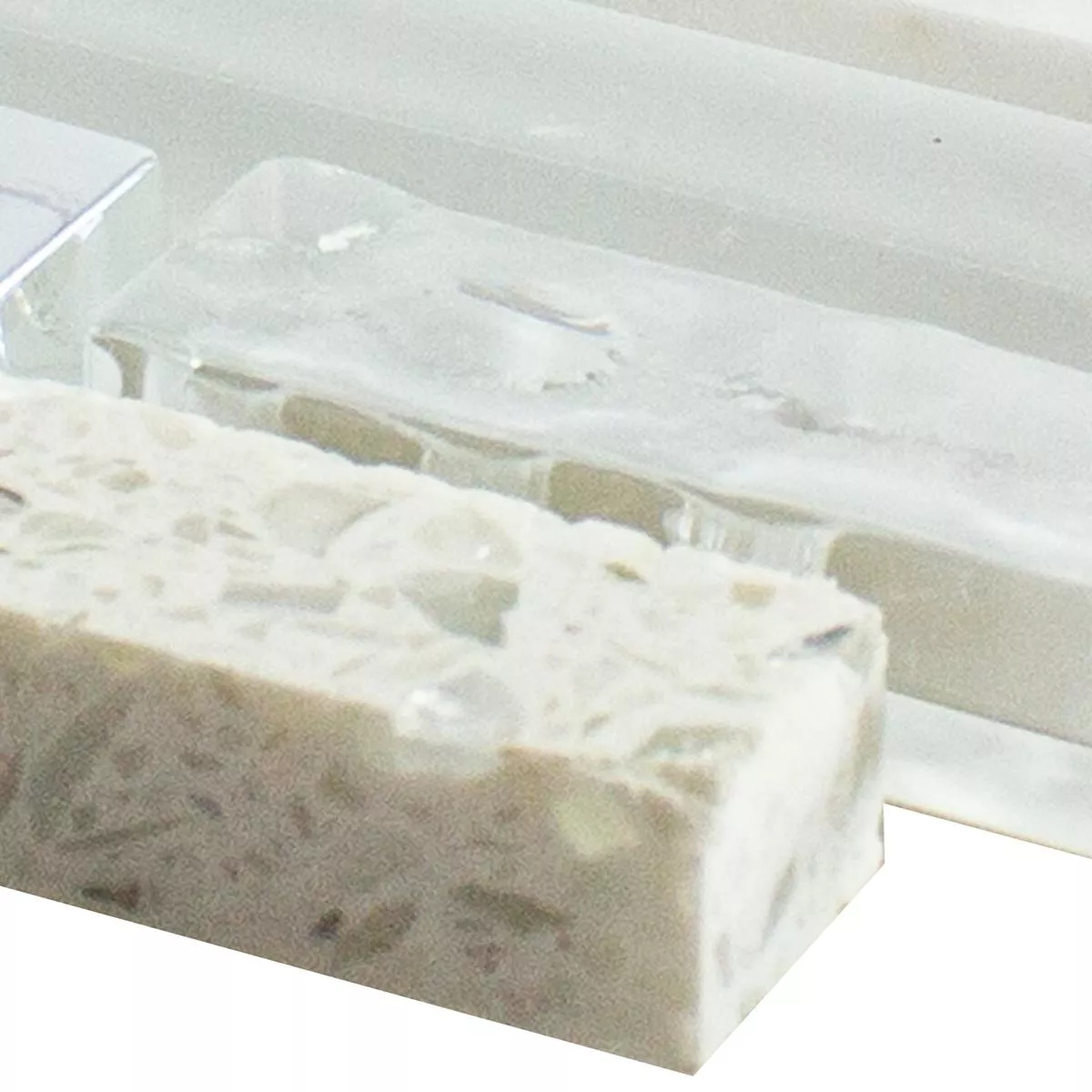 Sample Glass Natural Stone Artificial Mosaic Liberia Blanc