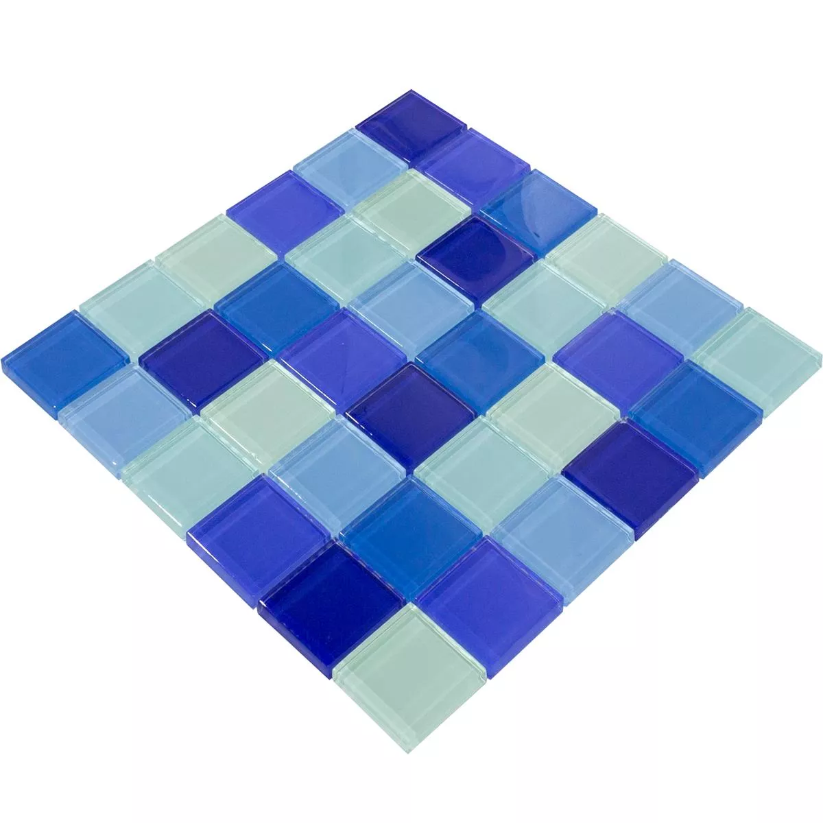 Sample Glass Mosaic Tiles Glasgow Blue Mix