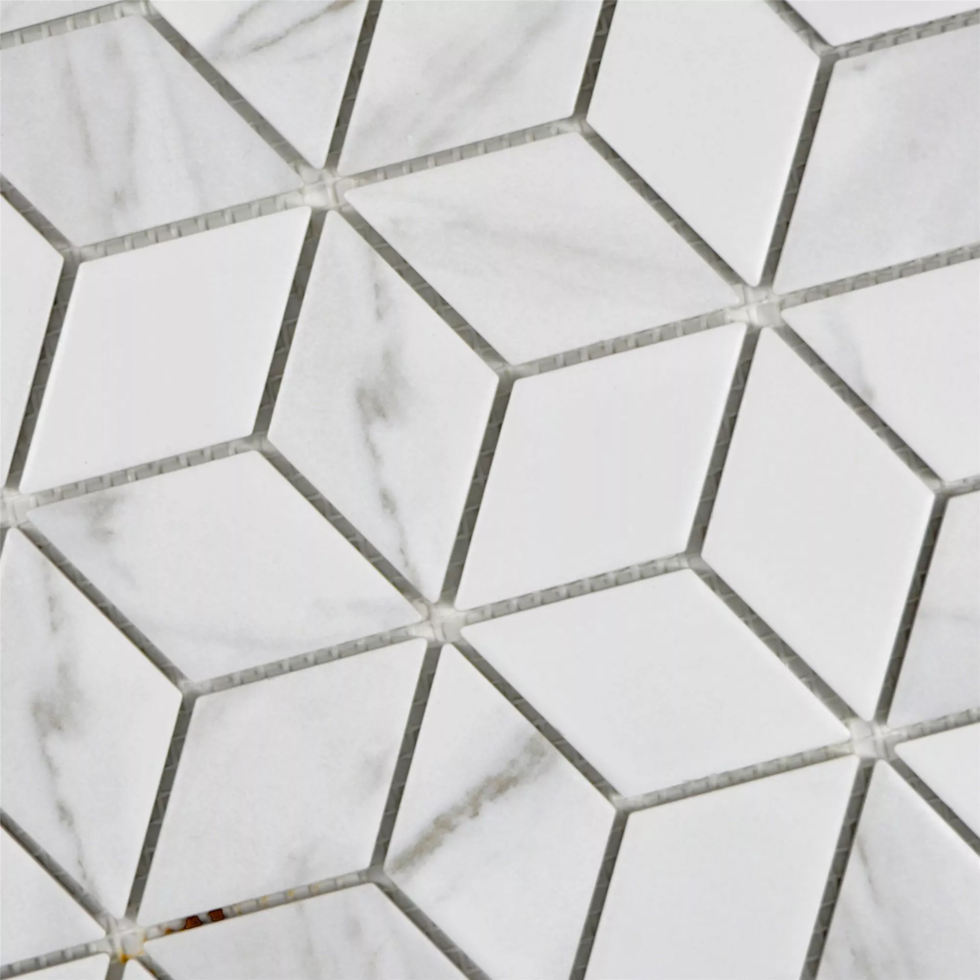Ceramic Mosaic Tiles Zyrus Carrara Cube