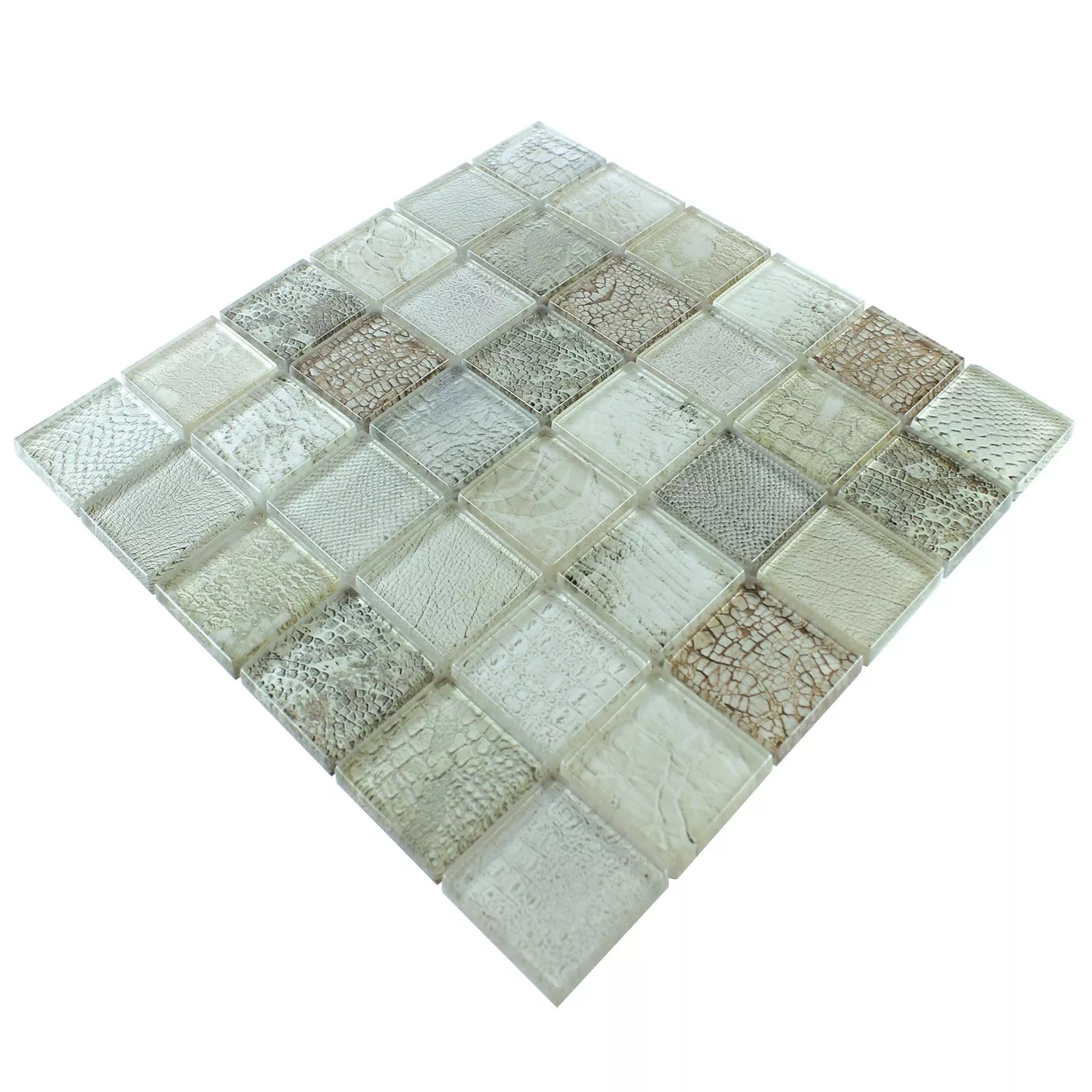 Sample Glass Mosaic Tiles Python Beige