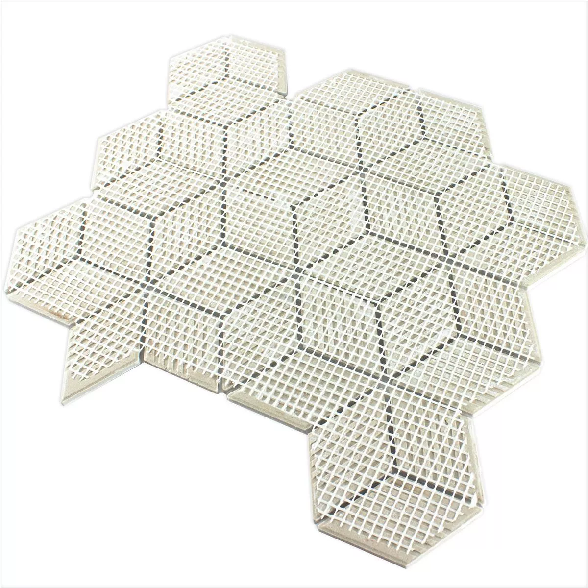 Sample Ceramic Mosaic Tiles Cavalier 3D Cube Mat Black