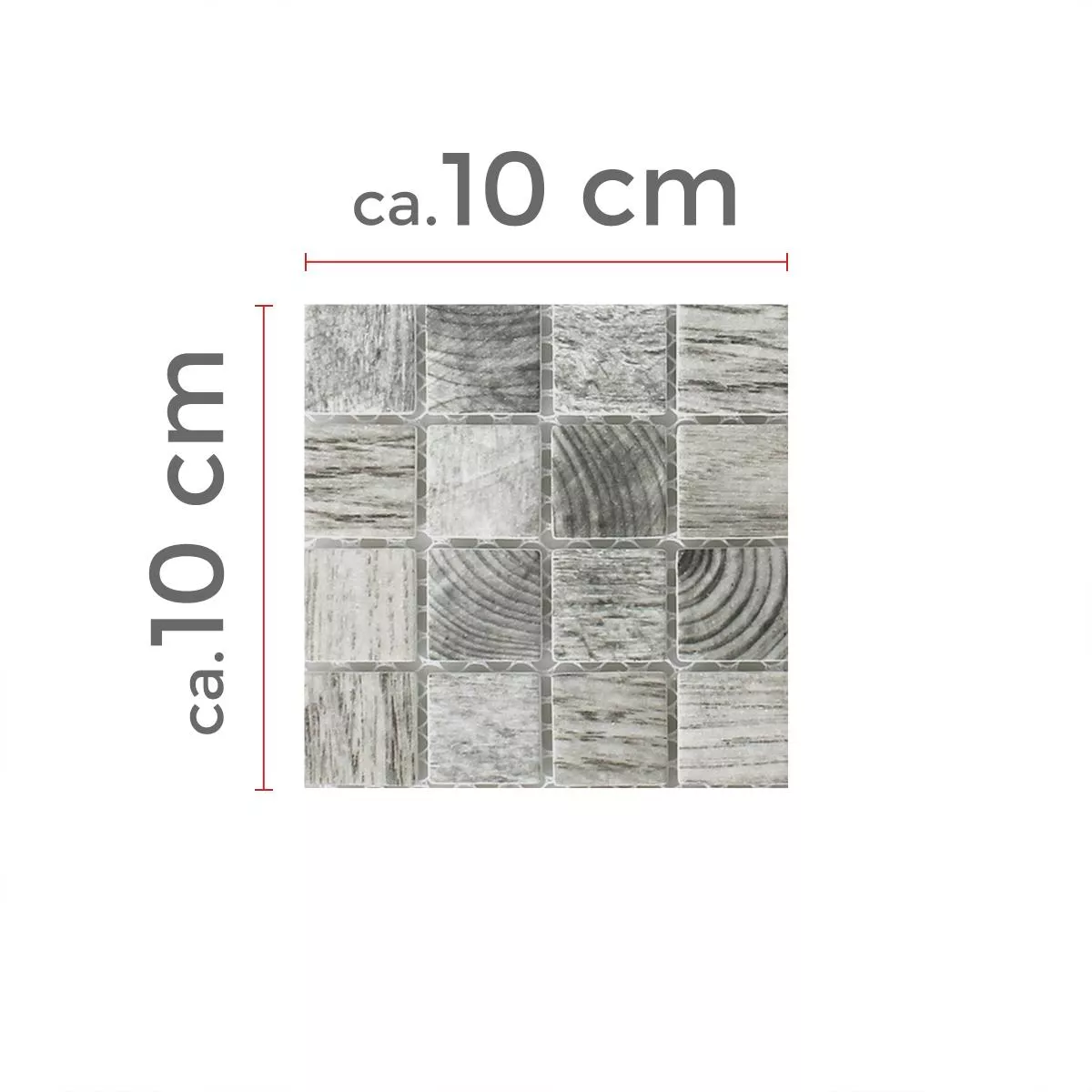 Sample Mosaic Tiles Glass Valetta Wood Structure Light Grey