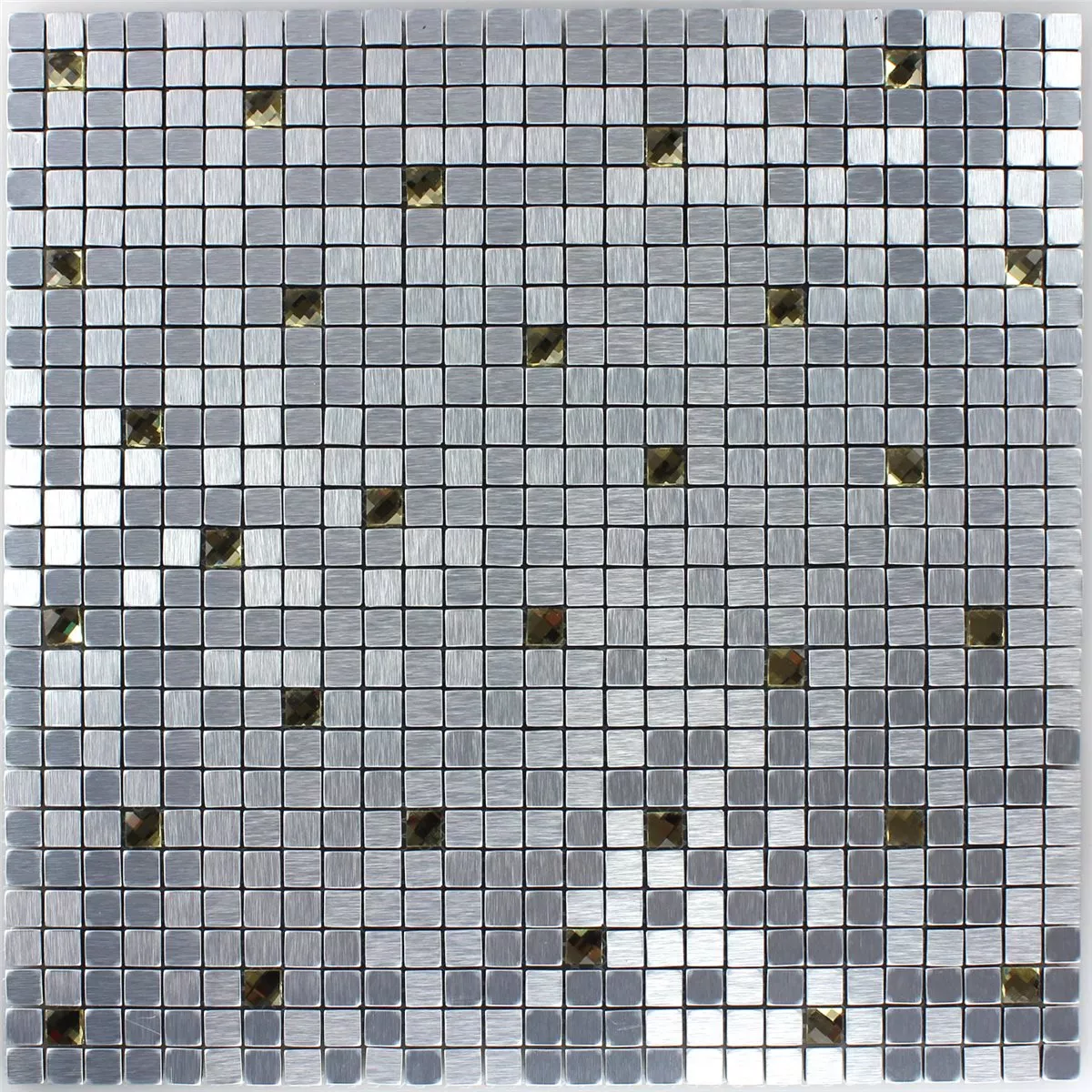 Sample Mosaic Tiles Glass Metal Silver Gold Diamond 