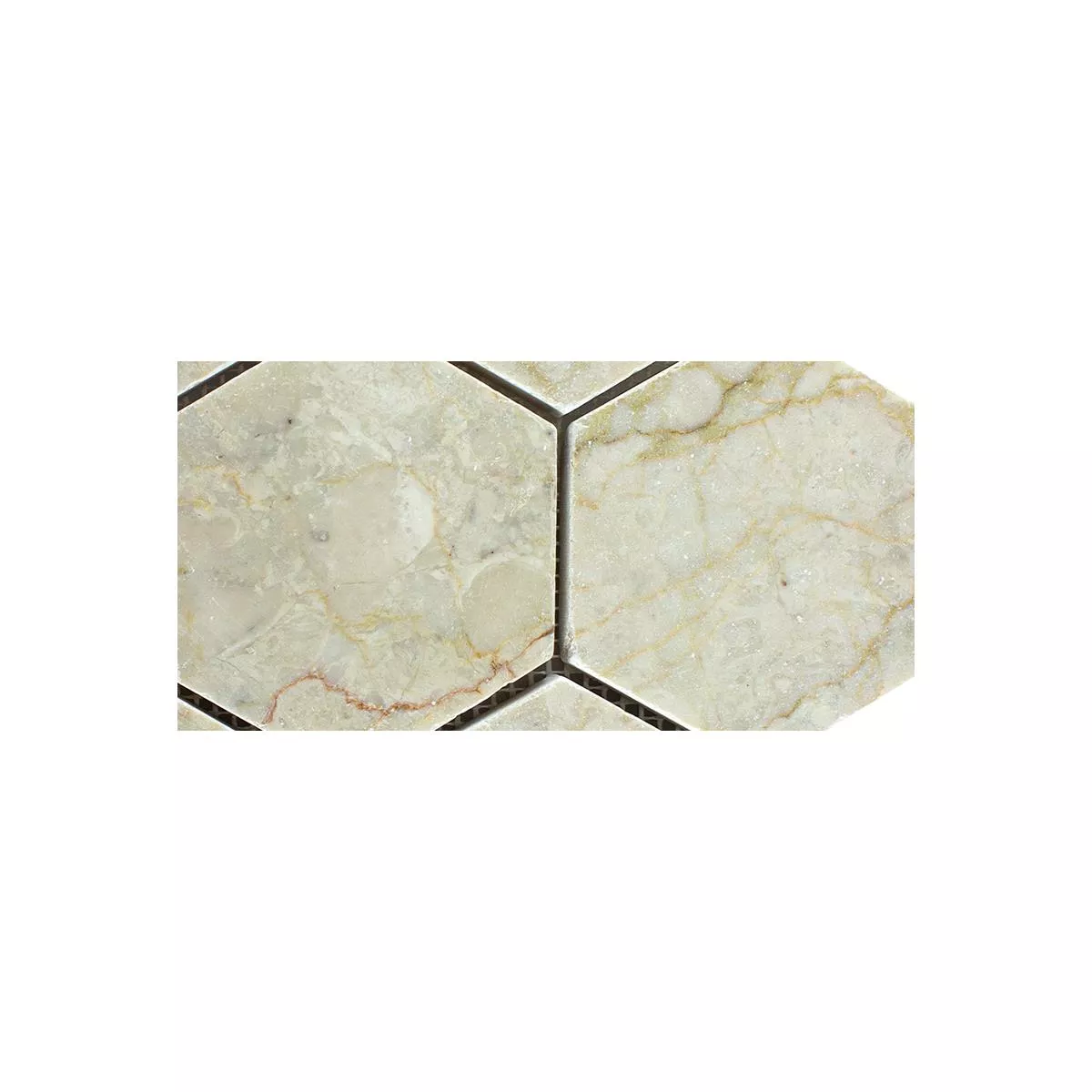 Sample Marble Natural Stone Mosaic Tiles Maracay Hexagon Botticino