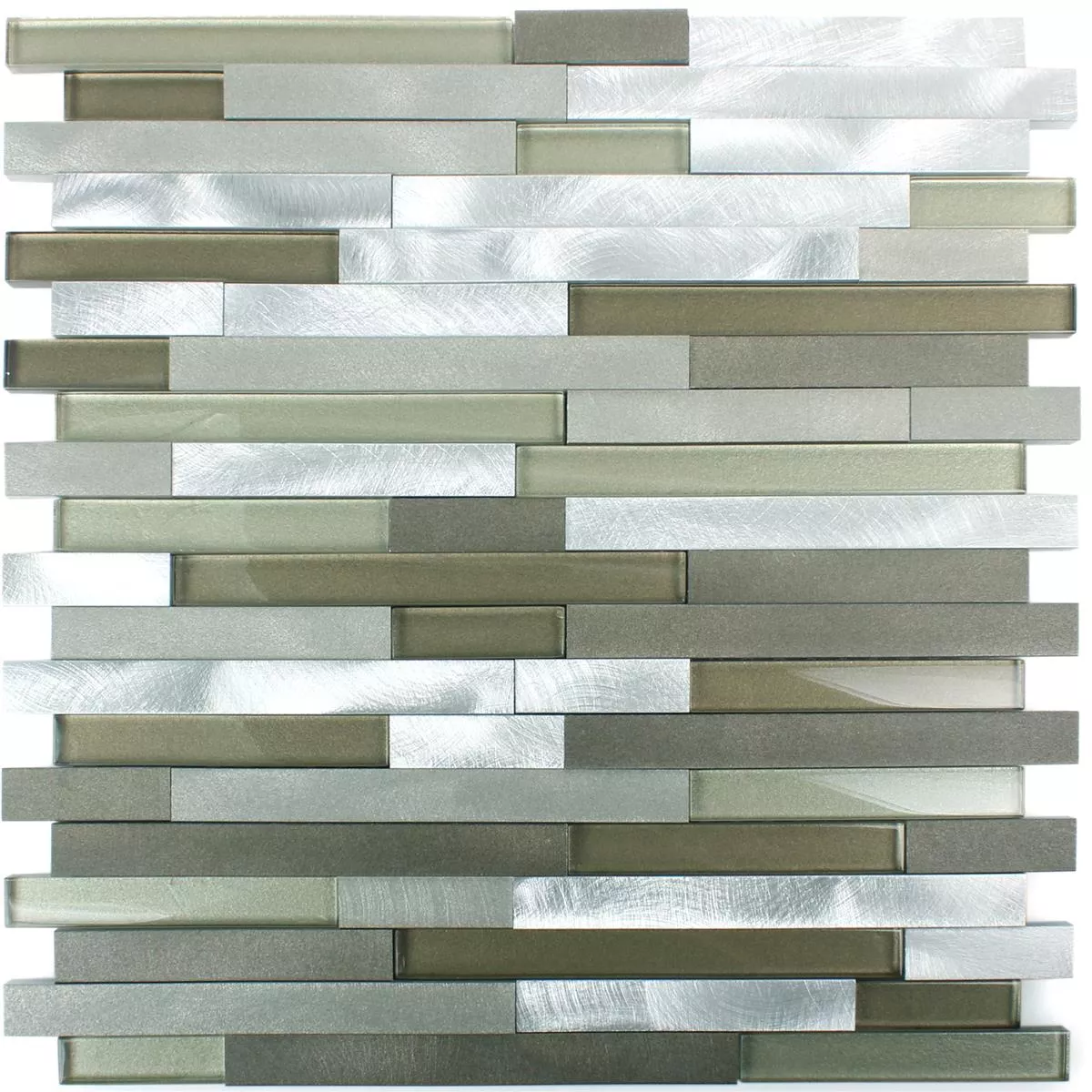Sample Mosaic Tiles Glass Metal Margariti Brown Silver