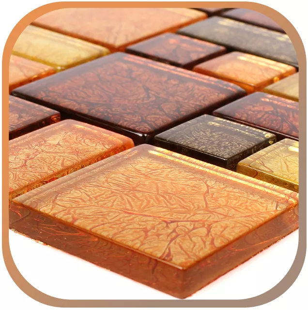 Glass Mosaic Metal 8mm Glass Mosaic Metal 8mm