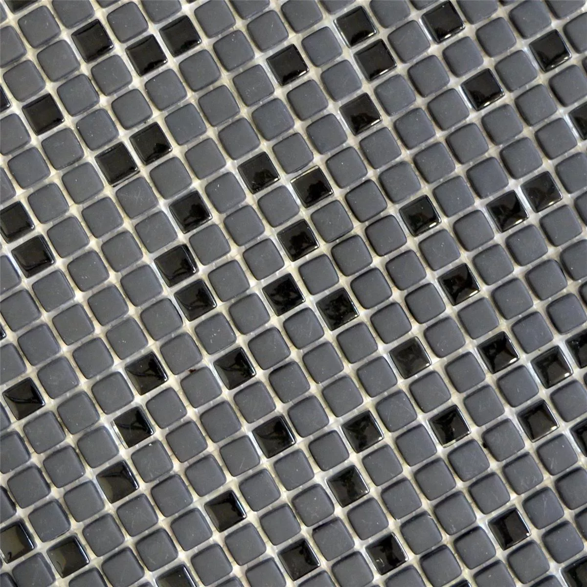 Glass Mosaic Tiles Kassandra Black Mat