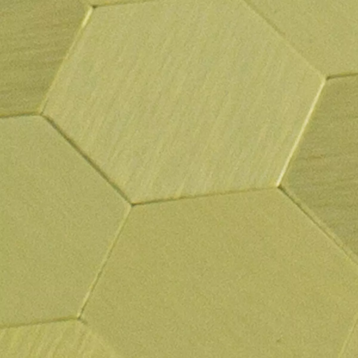 Sample from Mosaic Tiles Metal Self Adhesive Vryburg Gold Hexagon