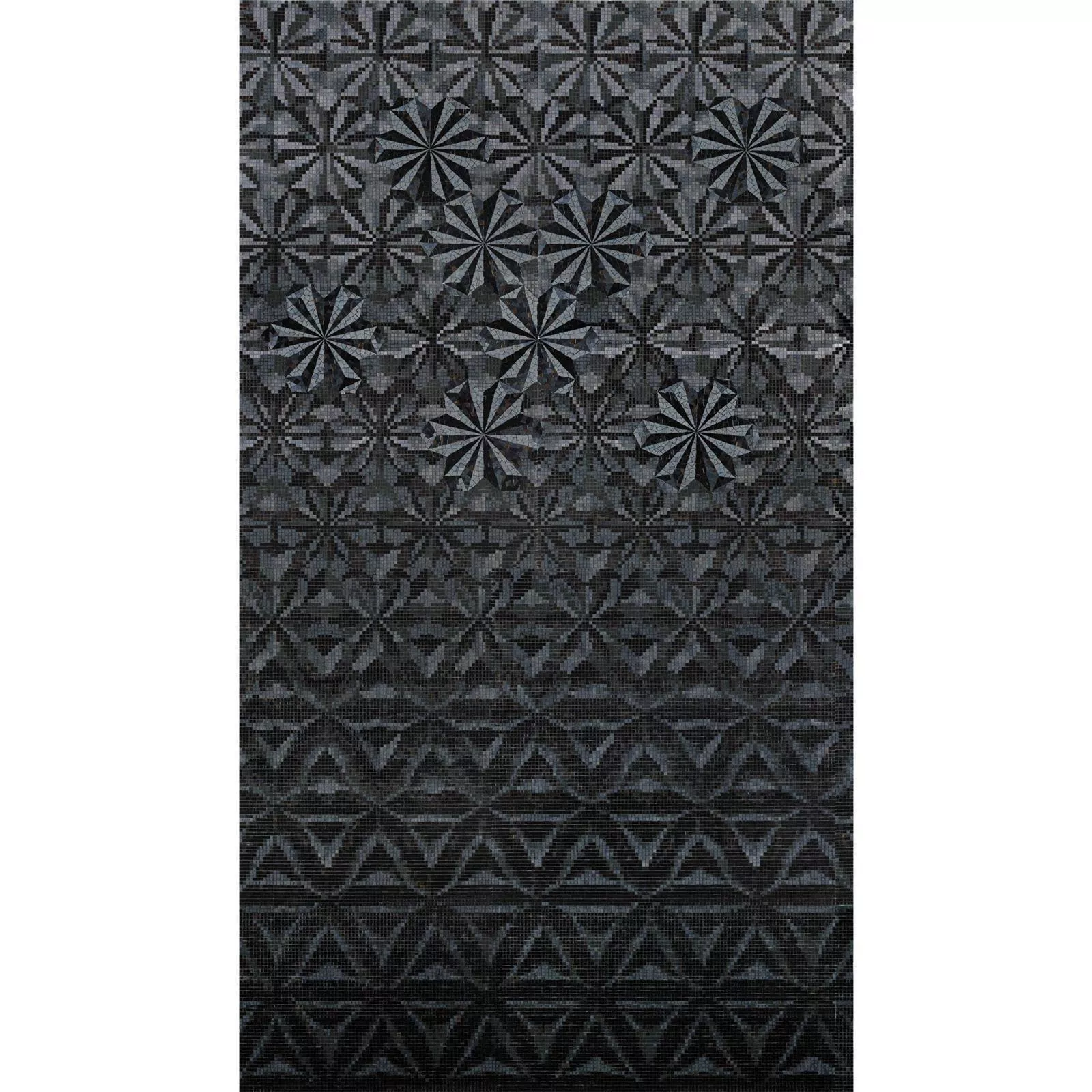 Glass Mosaic Picture Magicflower Black 170,7x300,3cm