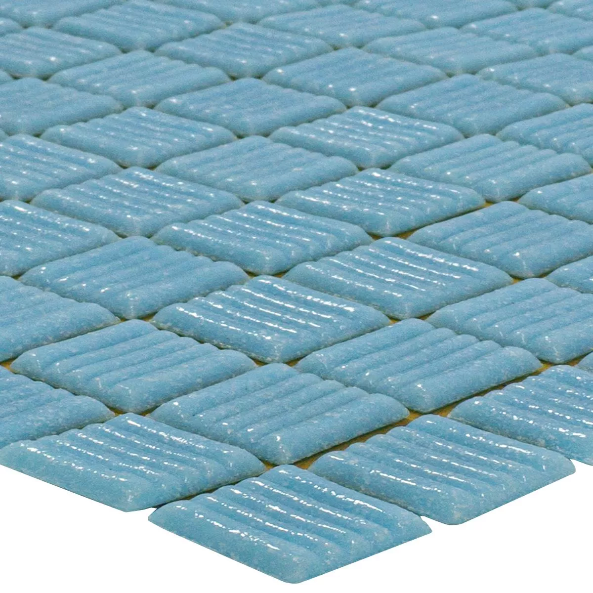 Glass Swimming Pool Mosaic Agata Sky Blue