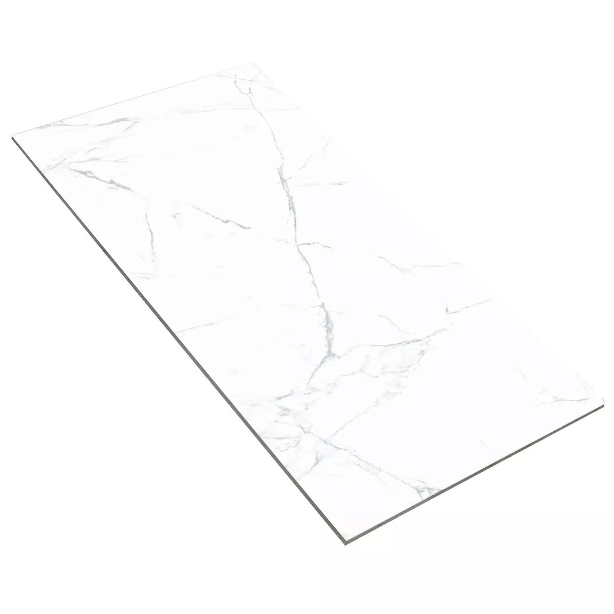 Floor Tiles Ampezzo Calacatta Marble Optic Blanc Grey Polished Glossy 60x120cm