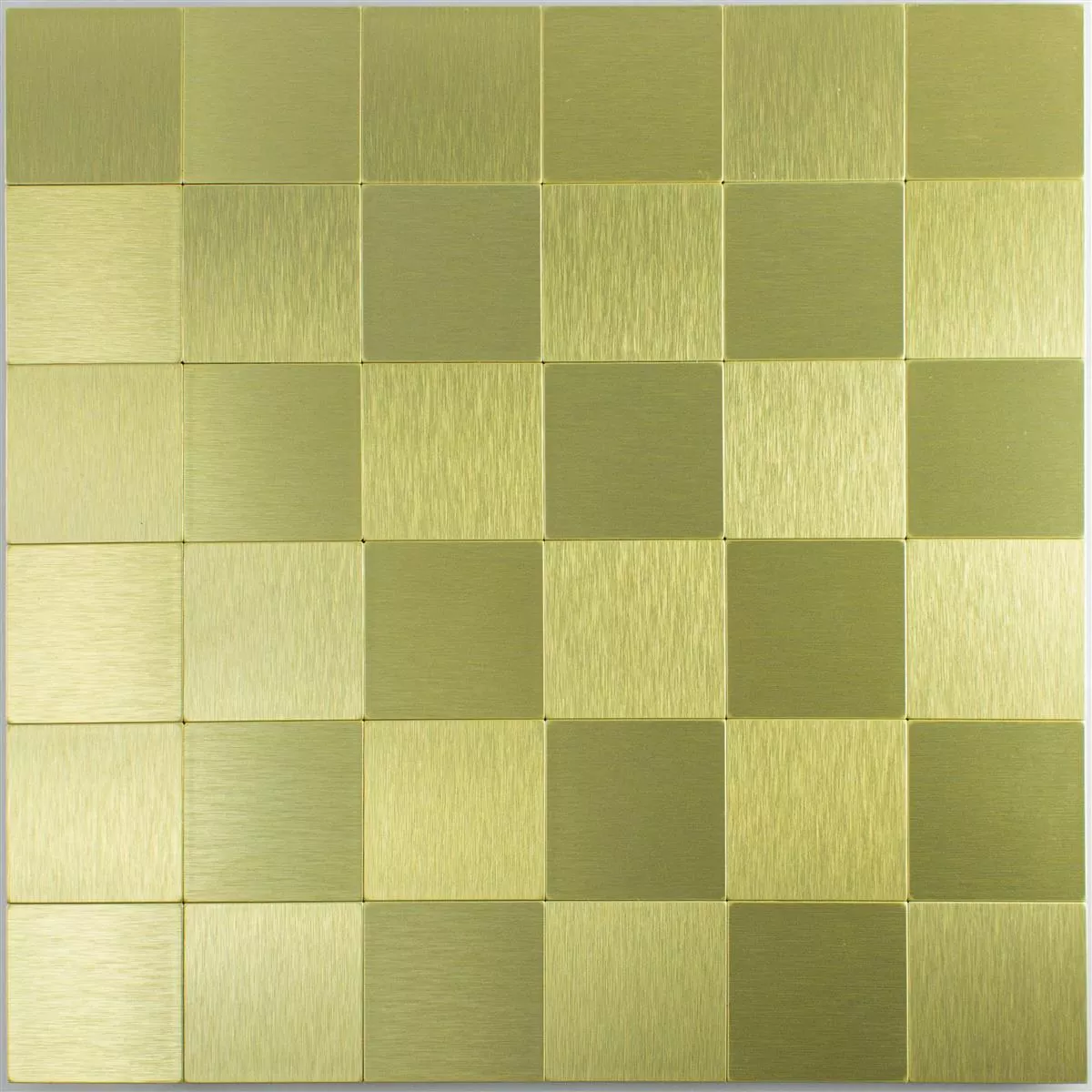 Mosaic Tiles Metal Self Adhesive Vryburg Gold Square 48