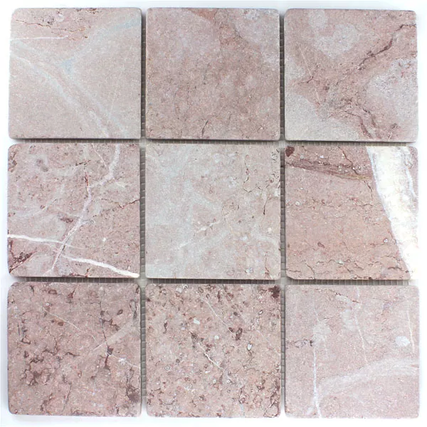 Mosaic Tiles Marble 100x100x8mm Mars Red