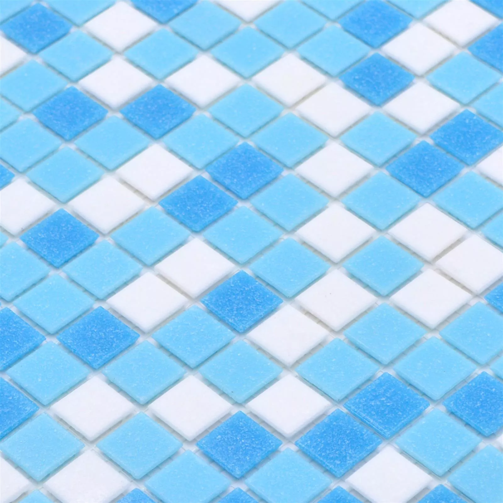 Sample Schwimmbad Pool Mosaik North Sea Weiß Blau Mix