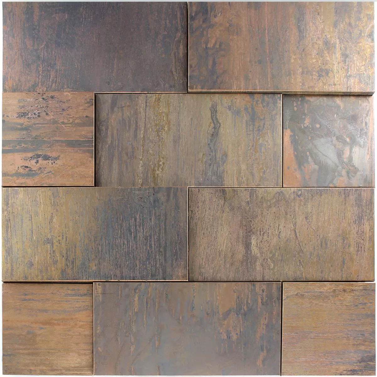 Copper Design Mosaic Tiles 3D Effect