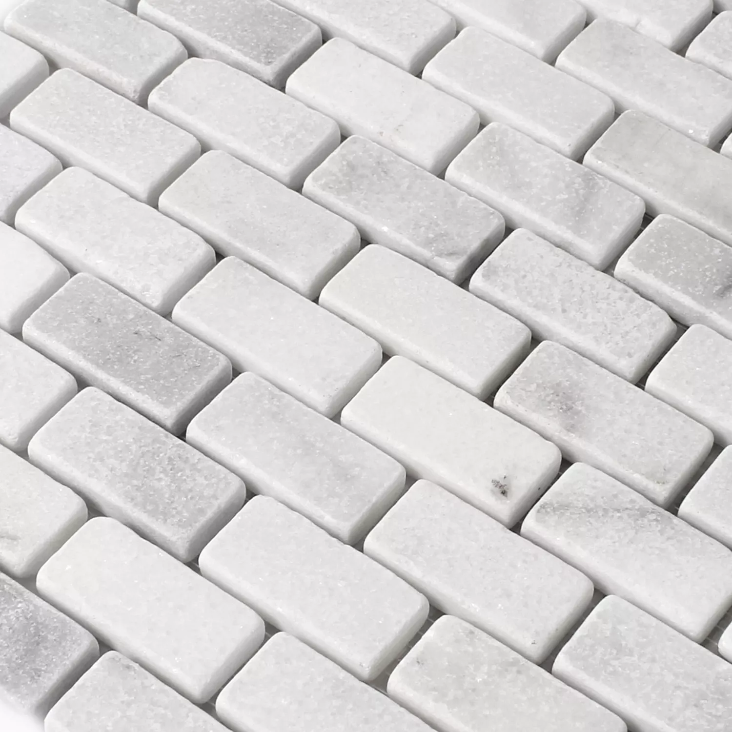 Sample Marble Natural Stone Mosaic Treviso Brick White