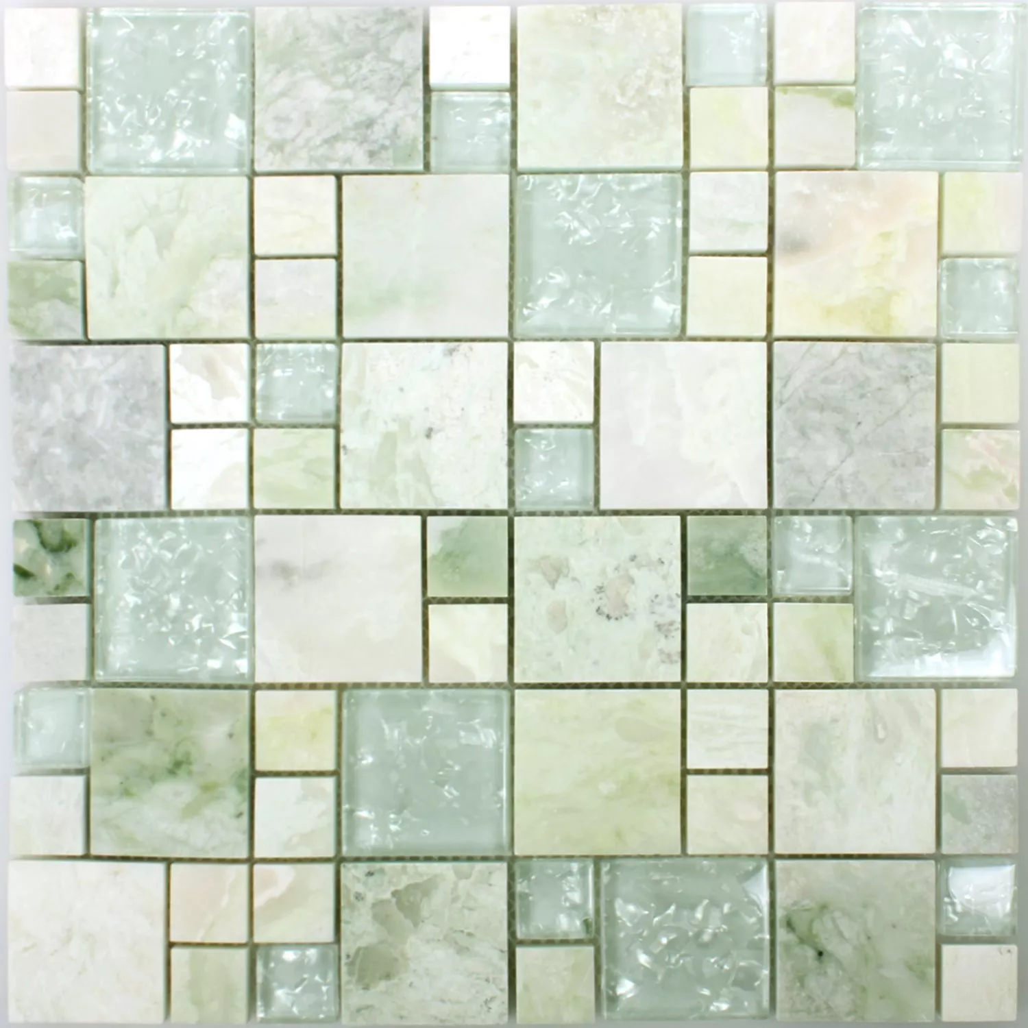 Sample Mosaic Tiles Onyx Larinera Green Gold Mix