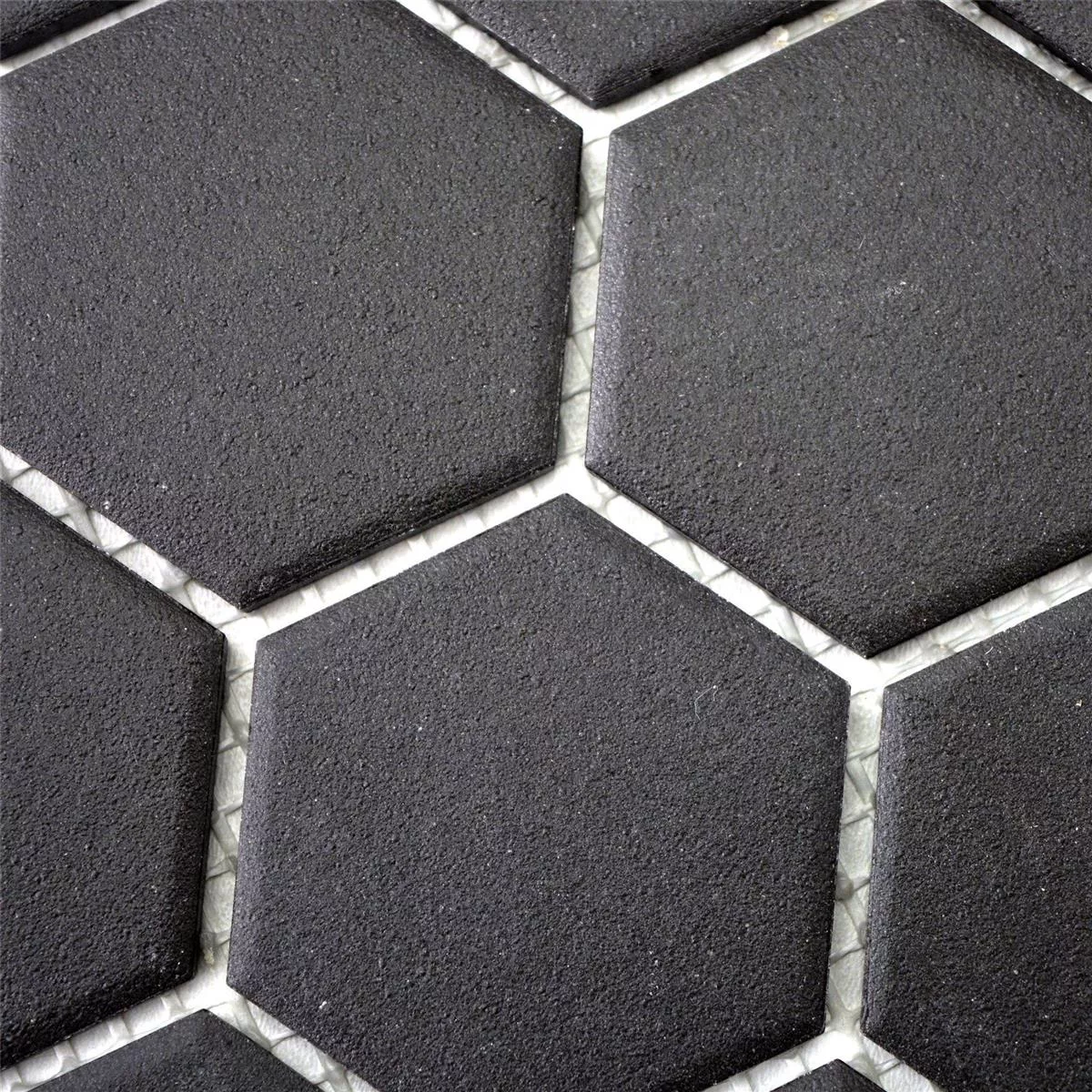 Ceramic Mosaic Tiles Begomil Unglazed Black