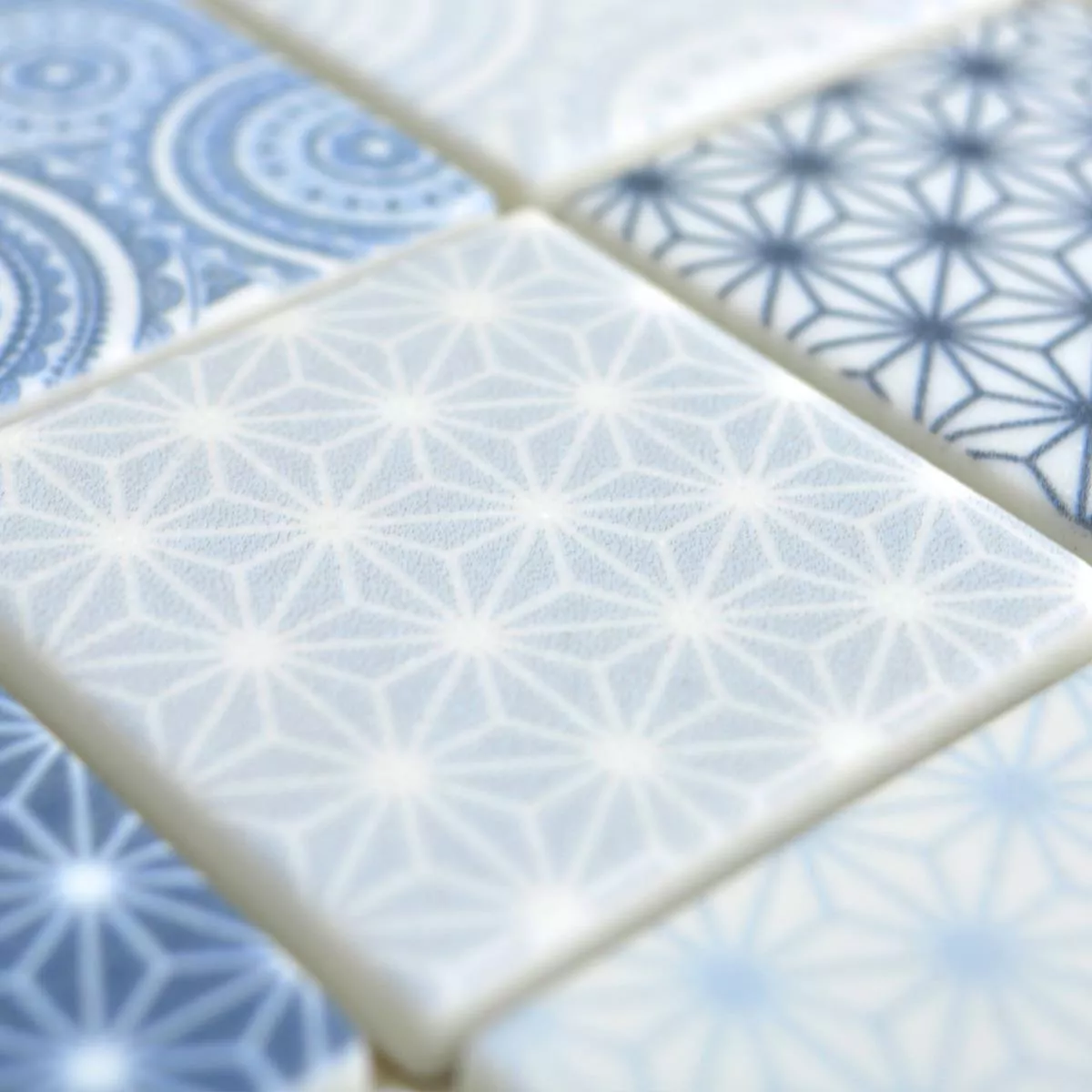 Sample Glass Mosaic Tiles Acapella Light Blue Square