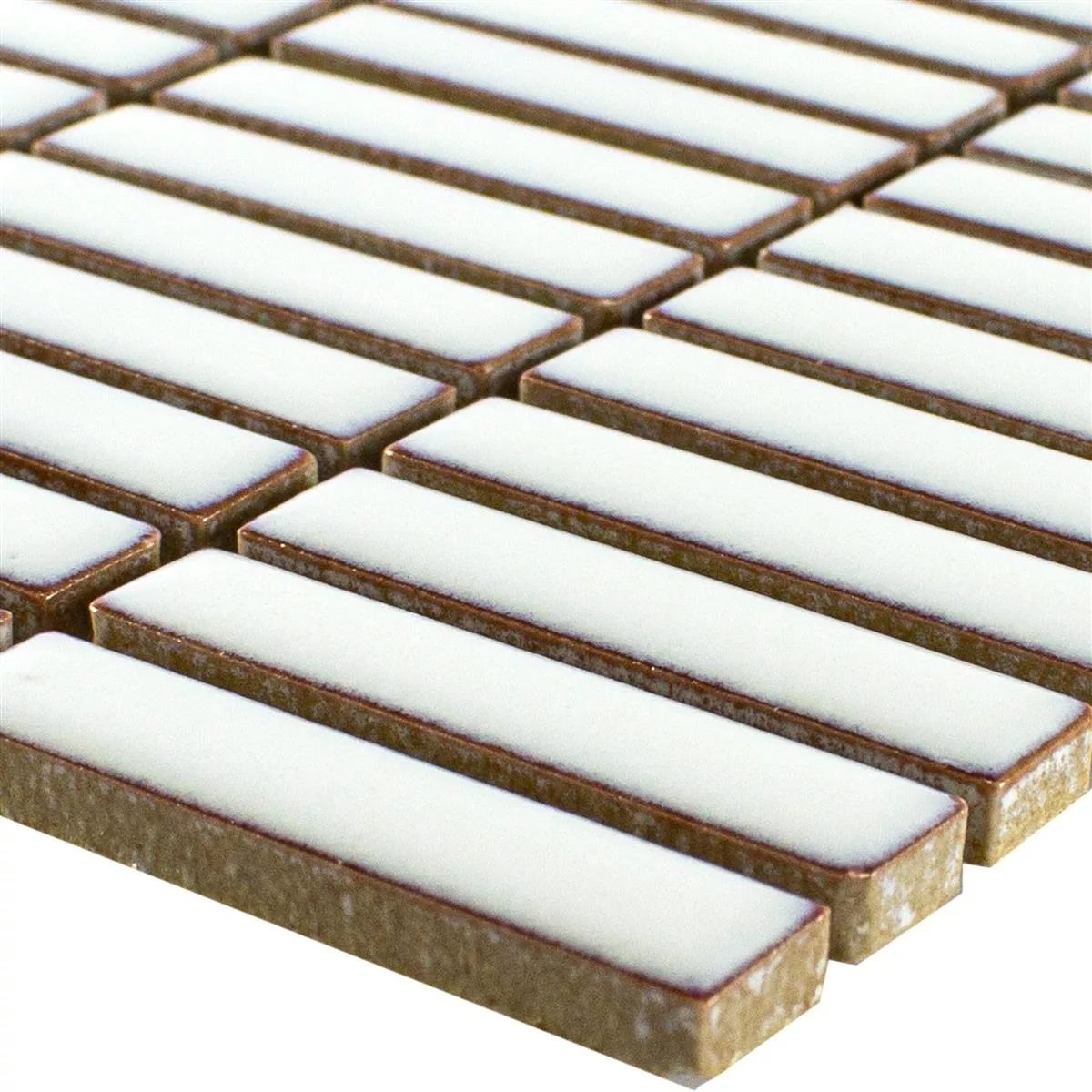 Ceramic Mosaic Tiles Maytown Blanc Glossy Ceramic Mosaic Tiles Maytown Blanc Glossy