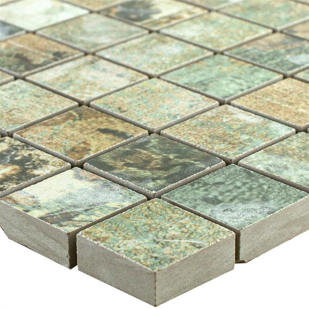 Ceramic Mosaic Tiles Moonlight Brown Green 25x25mm Ceramic Mosaic Tiles Moonlight Brown Green 25x25mm