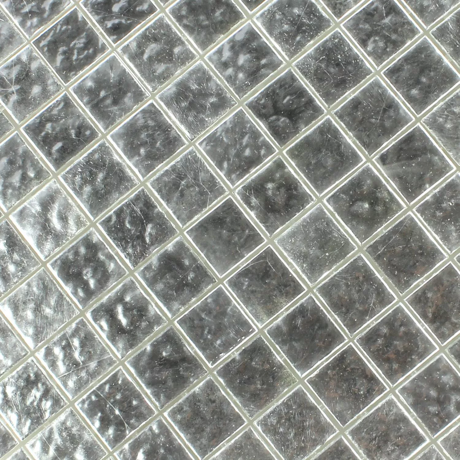 Mosaic Tiles Trend-Vi Glass White Gold 24 Carat Waved 2x2cm