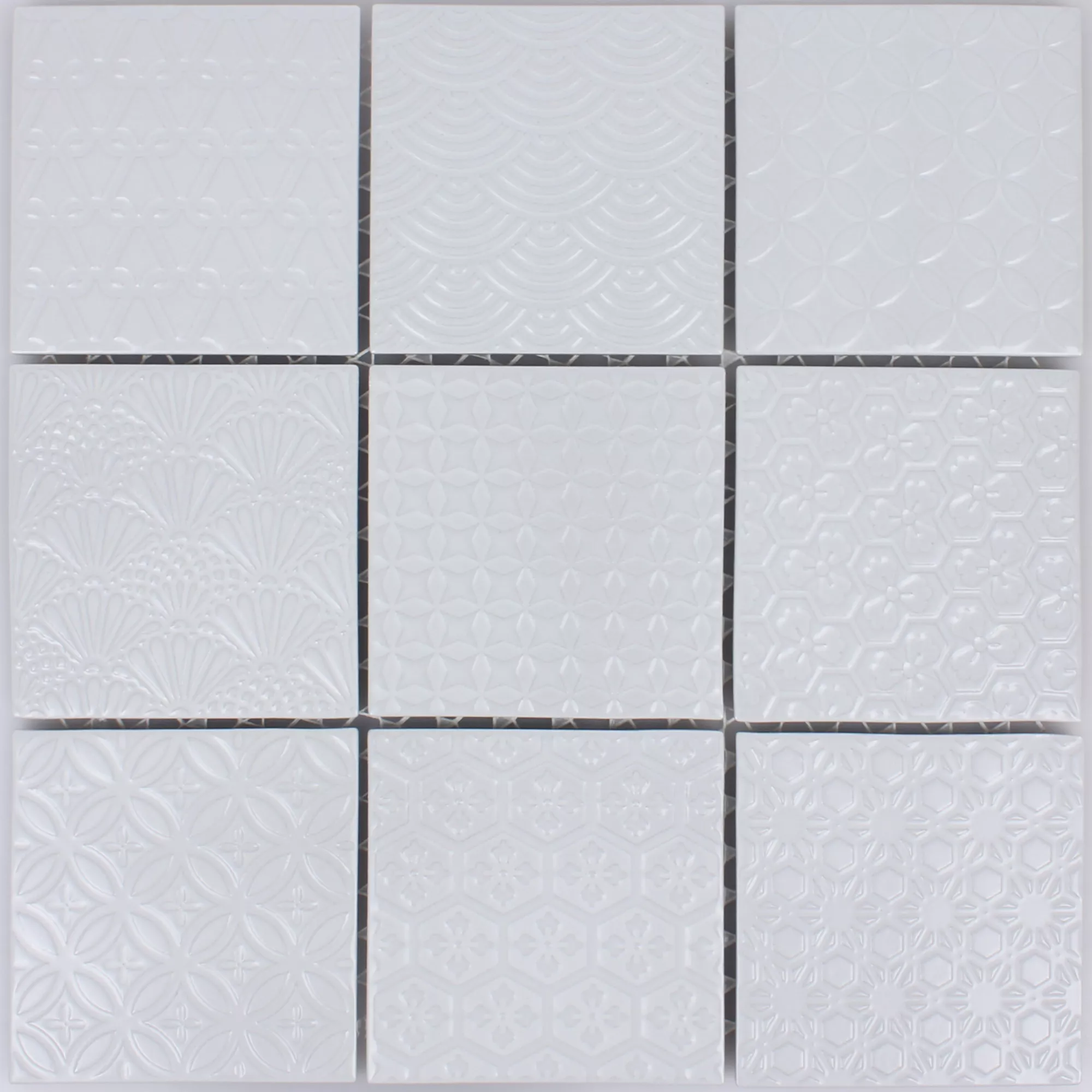 Mosaic Tiles Ceramic Istria White