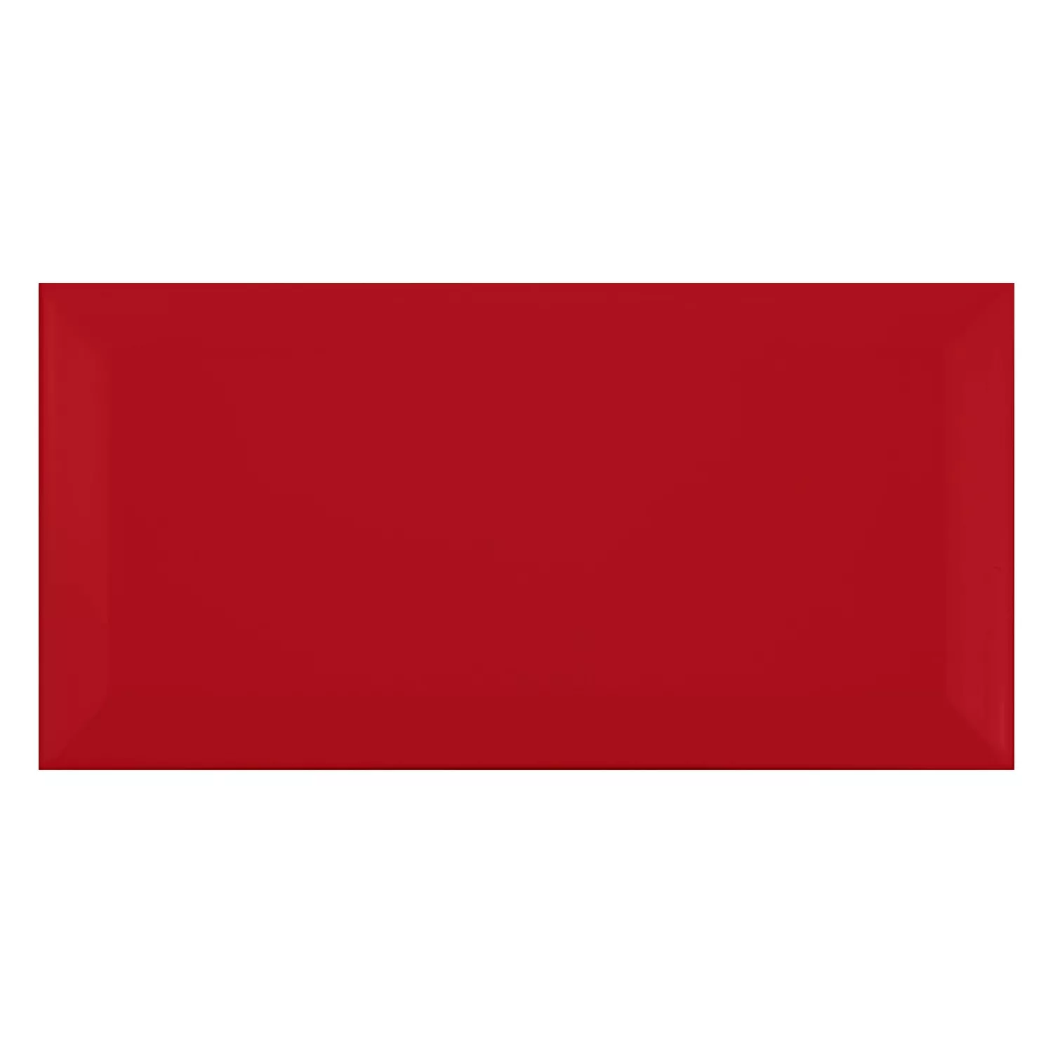 Metro tile Red Mat 10x20 cm Facet Jasper Fuego