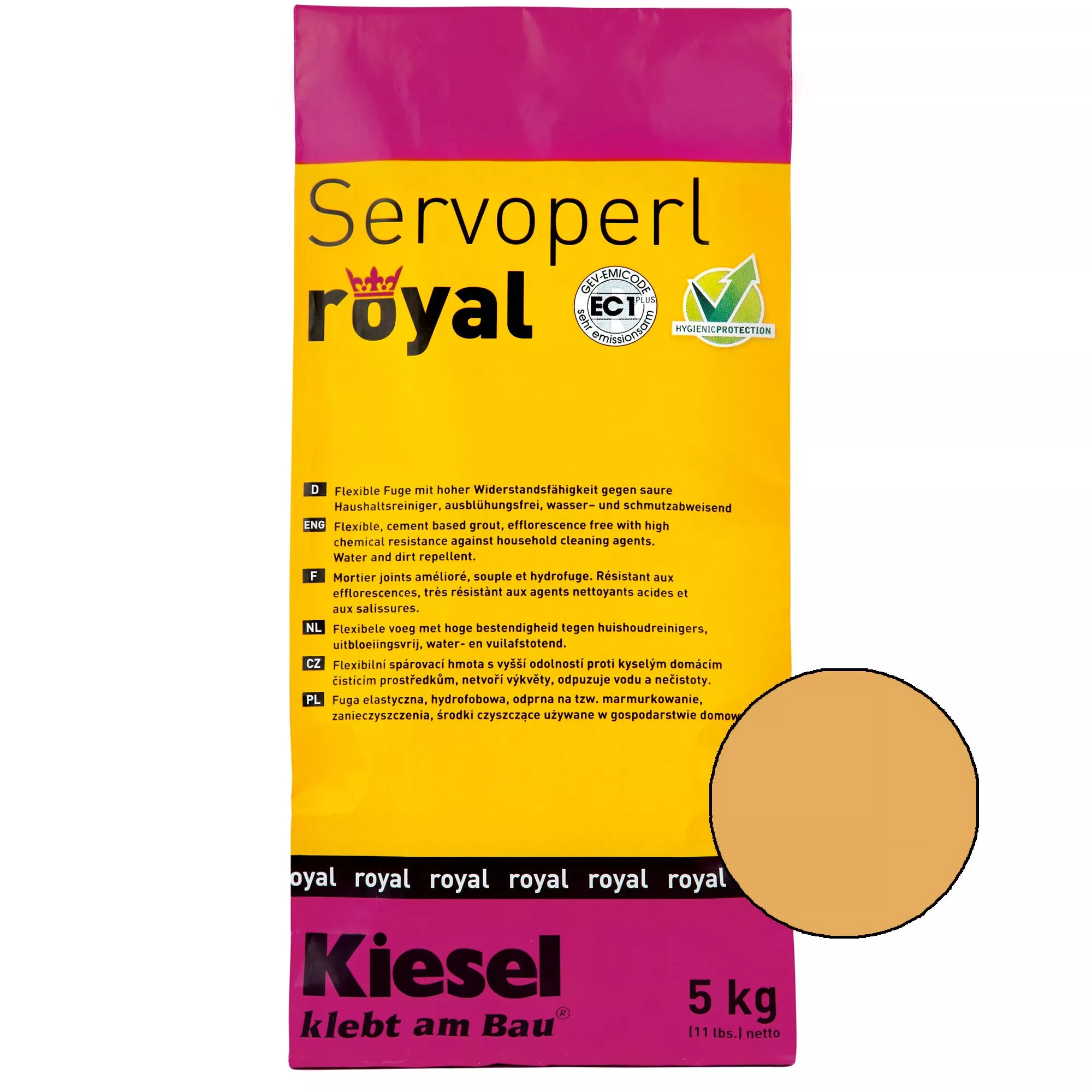 Kiesel Servoperl royal - Flexible, water- and dirt-repellent joint (5KG Sahara)