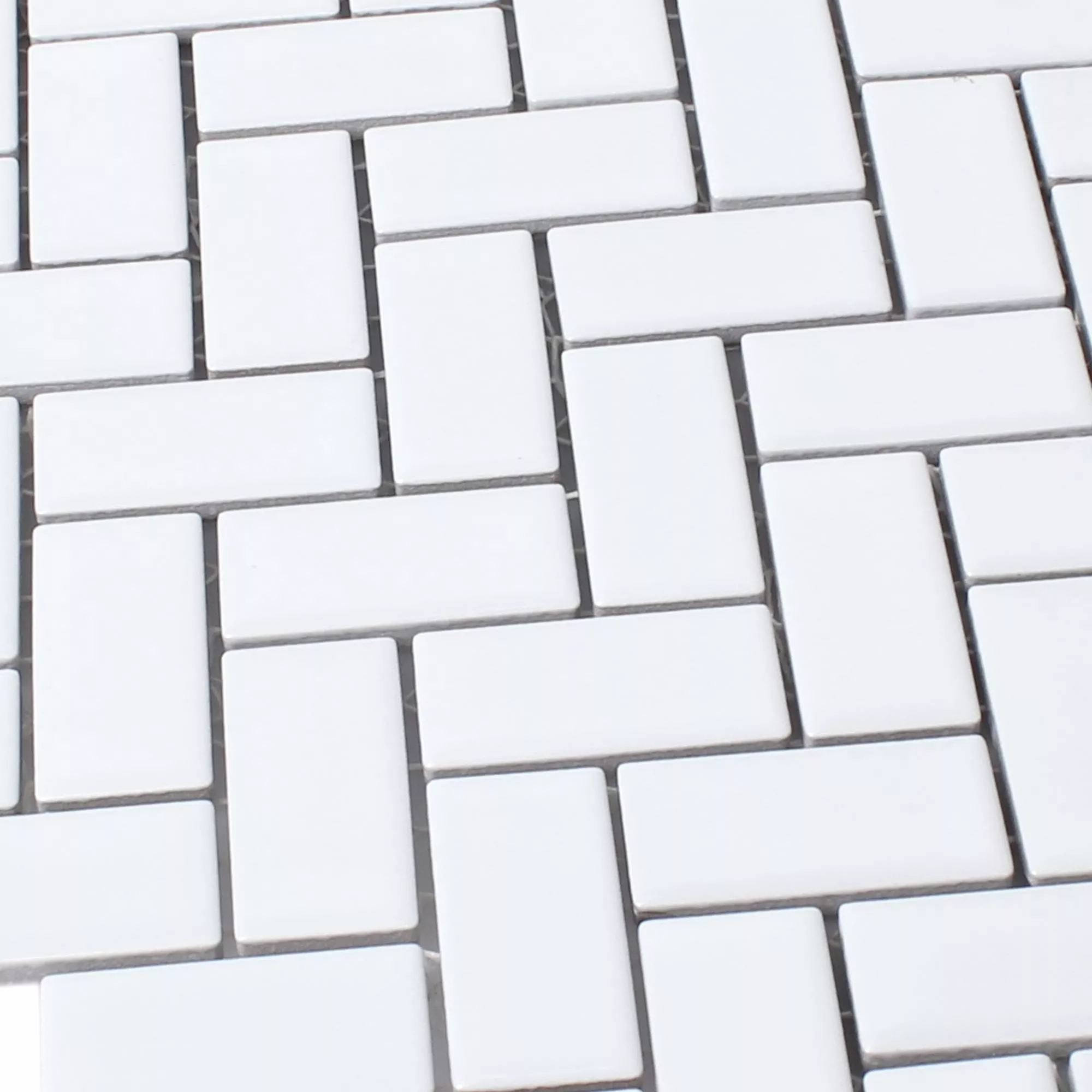 Mosaic Tiles Ceramic Casillas White Mat