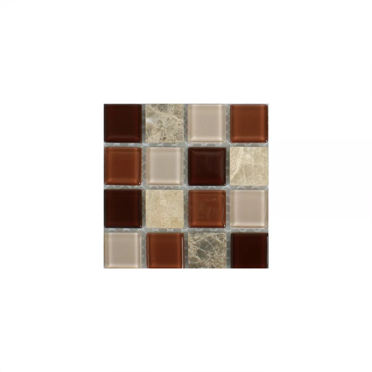 Sample Mosaic Tiles Balios Beige Brown Emperador
