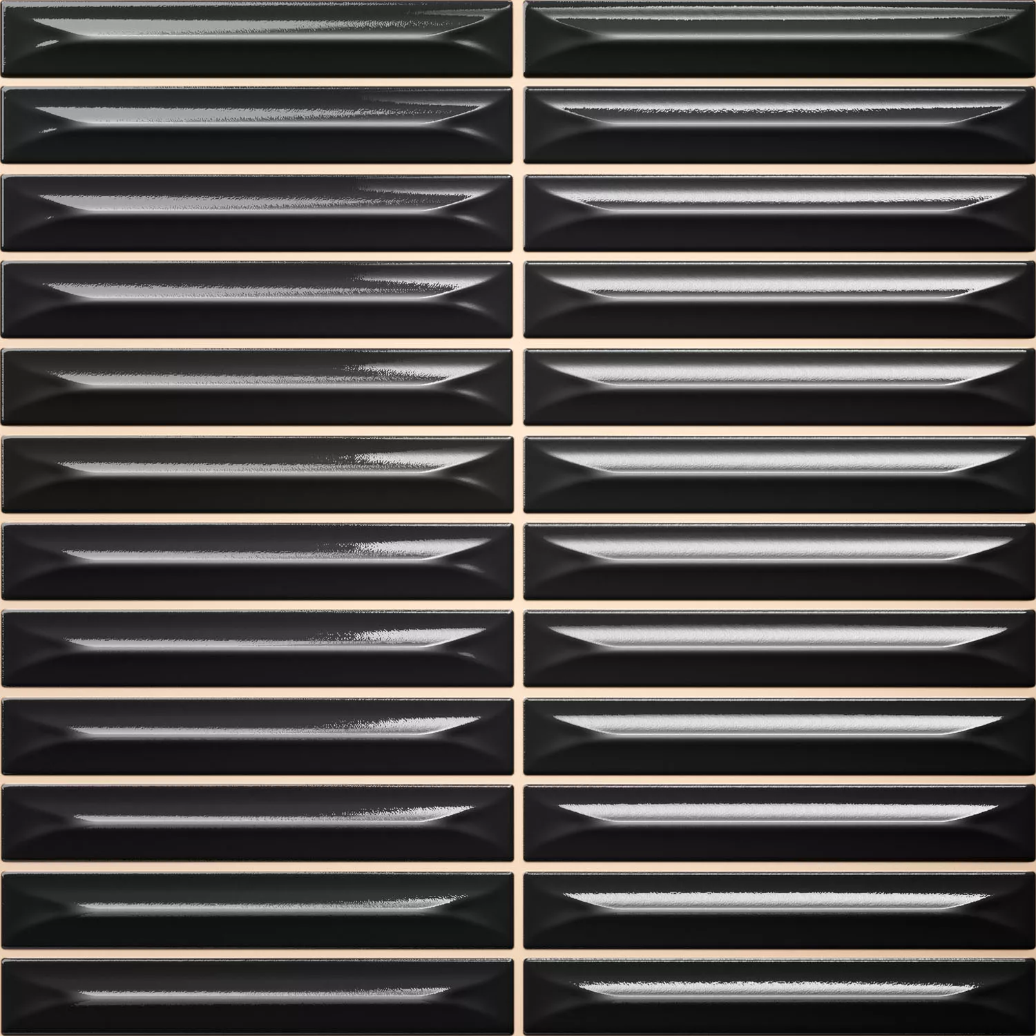Bevel Black Glossy Sticks 20x20 cm