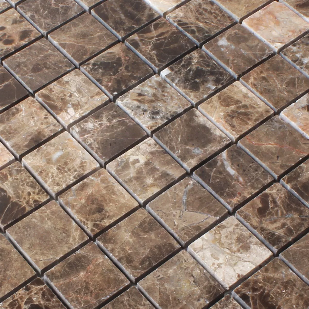 Sample Mosaic Tiles Marble Emprador Brown 