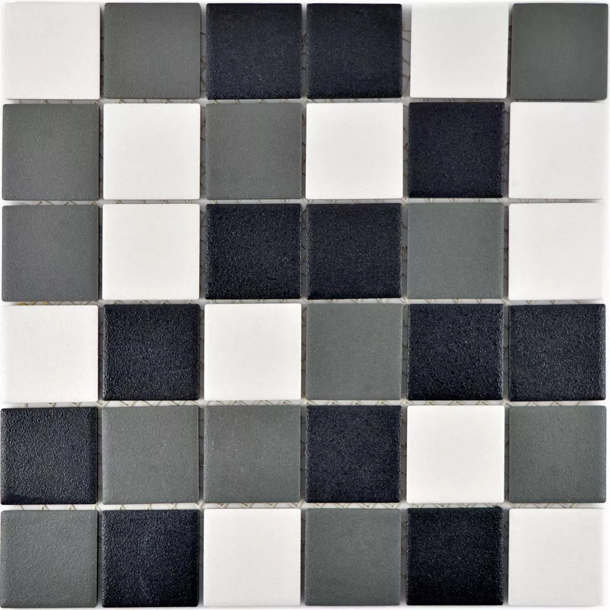 Ceramic Mosaic Tiles Heinmot Black White Metal R10 Q48