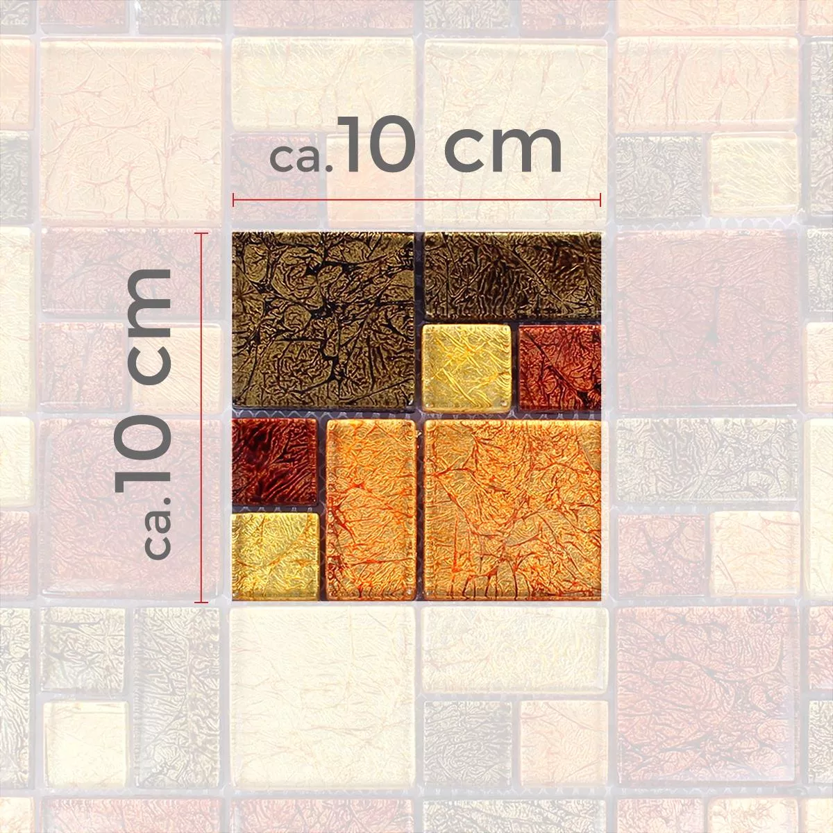 Sample Glass Mosaic Tiles Curlew Yellow Orange ix