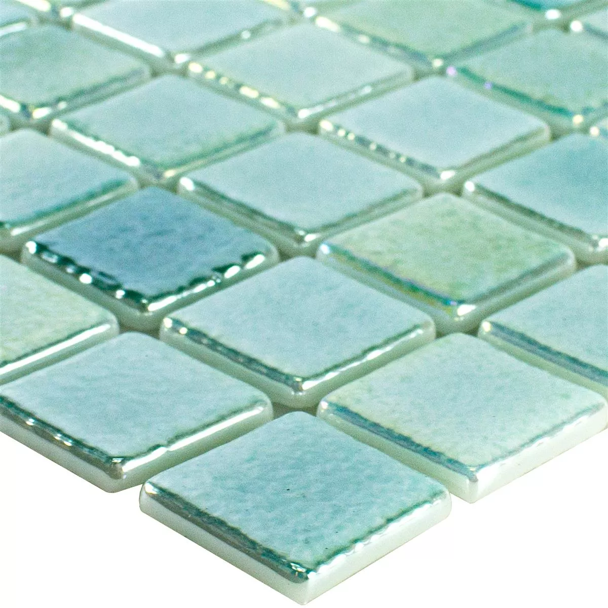 Glass Swimming Pool Mosaic McNeal Cyan 25