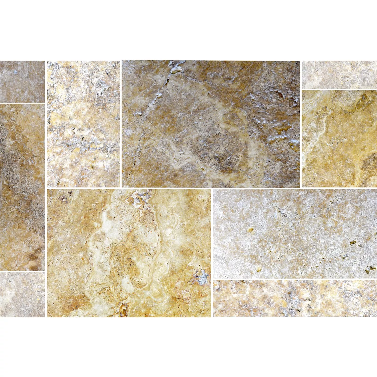 Natural Stone Tiles Travertine Castello Gold Roman Pattern Natural Stone Tiles Travertine Castello Gold Roman Pattern