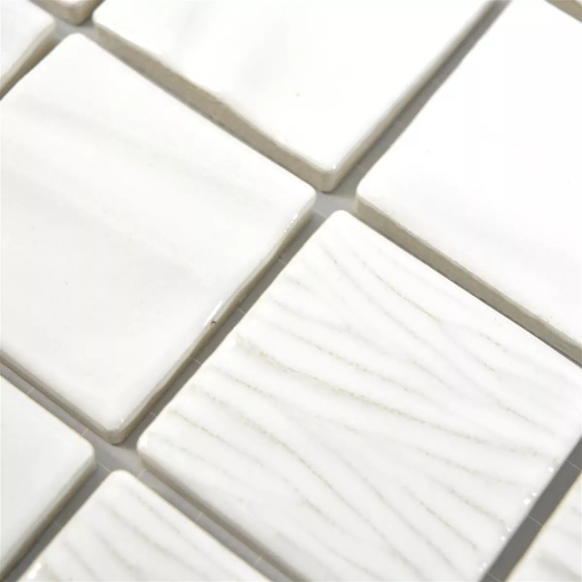 Sample Ceramic Mosaic Tiles Rokoko 3D Edelweiß