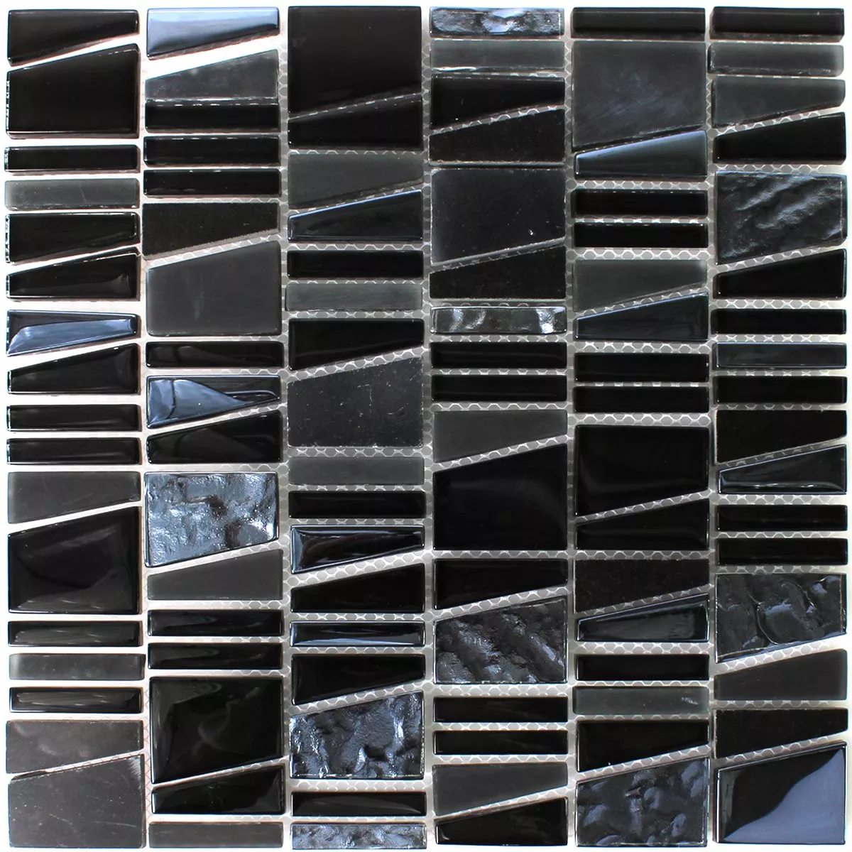 Mosaic Tiles Glass Natural Stone Black Effect