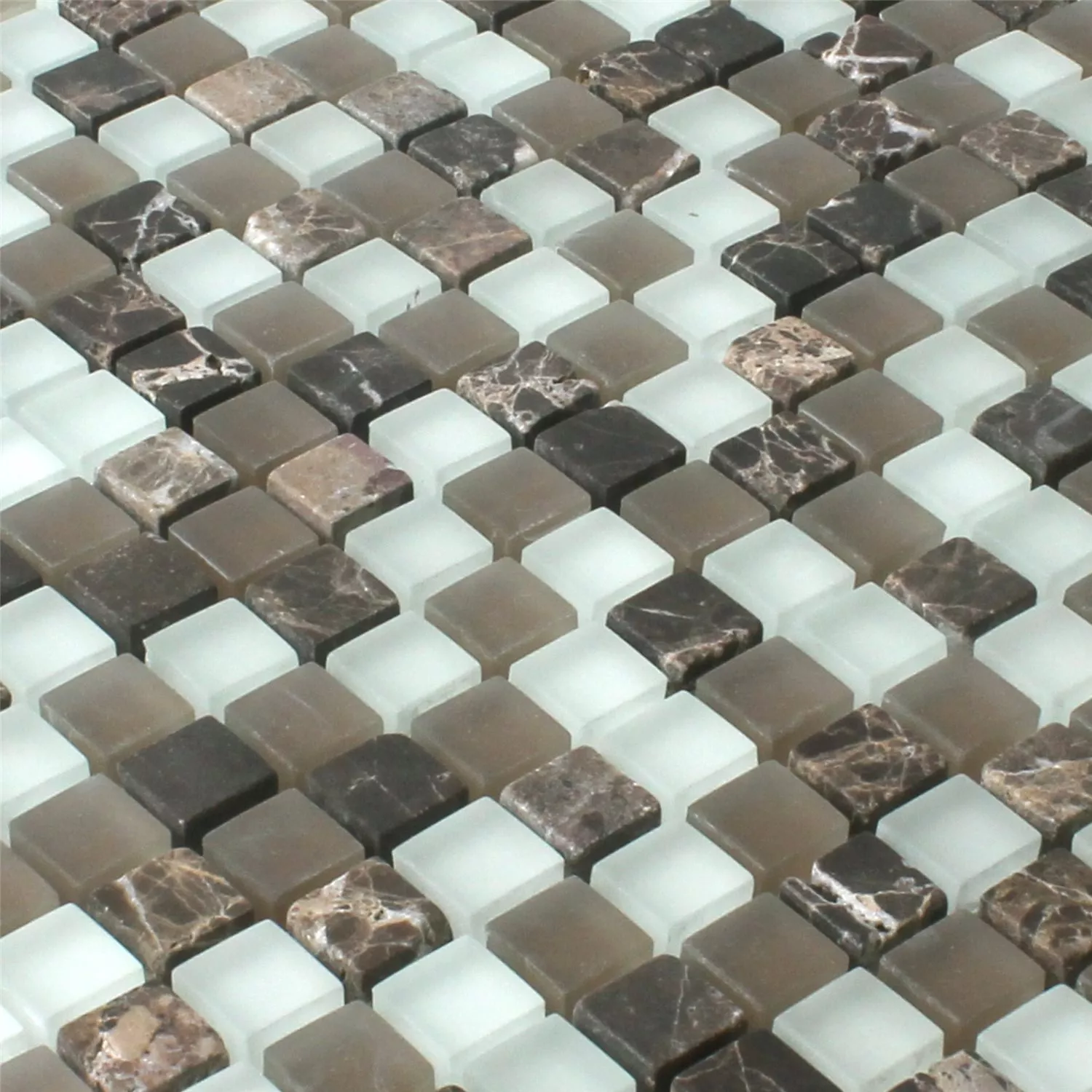 Sample Mosaic Tiles Marilia Brown White