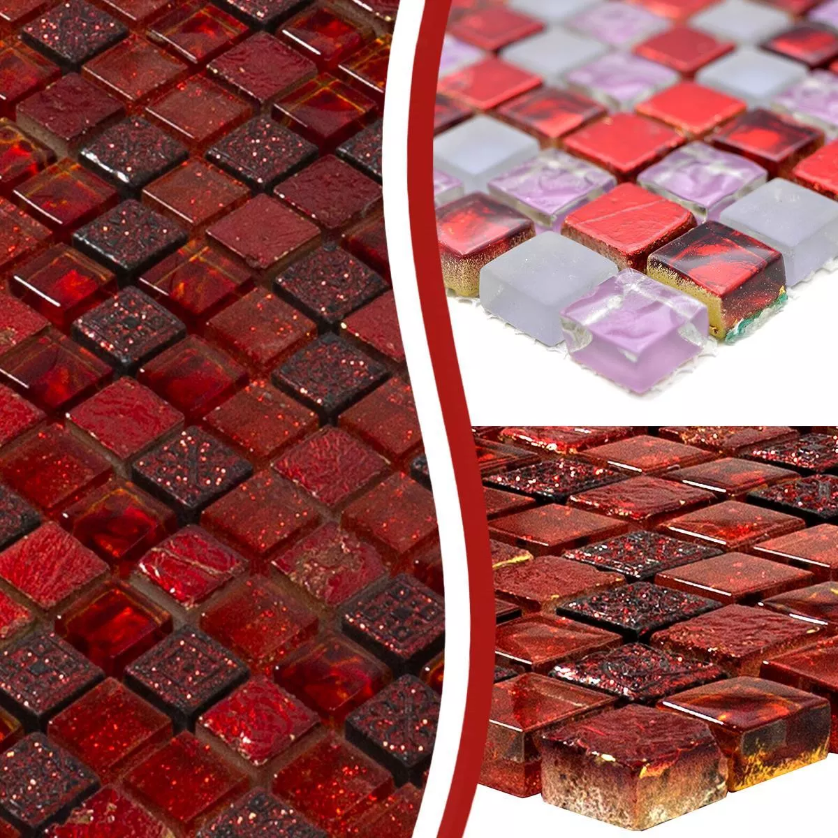 Sample Glass Mosaic Natural Stone Tiles Cleopatra